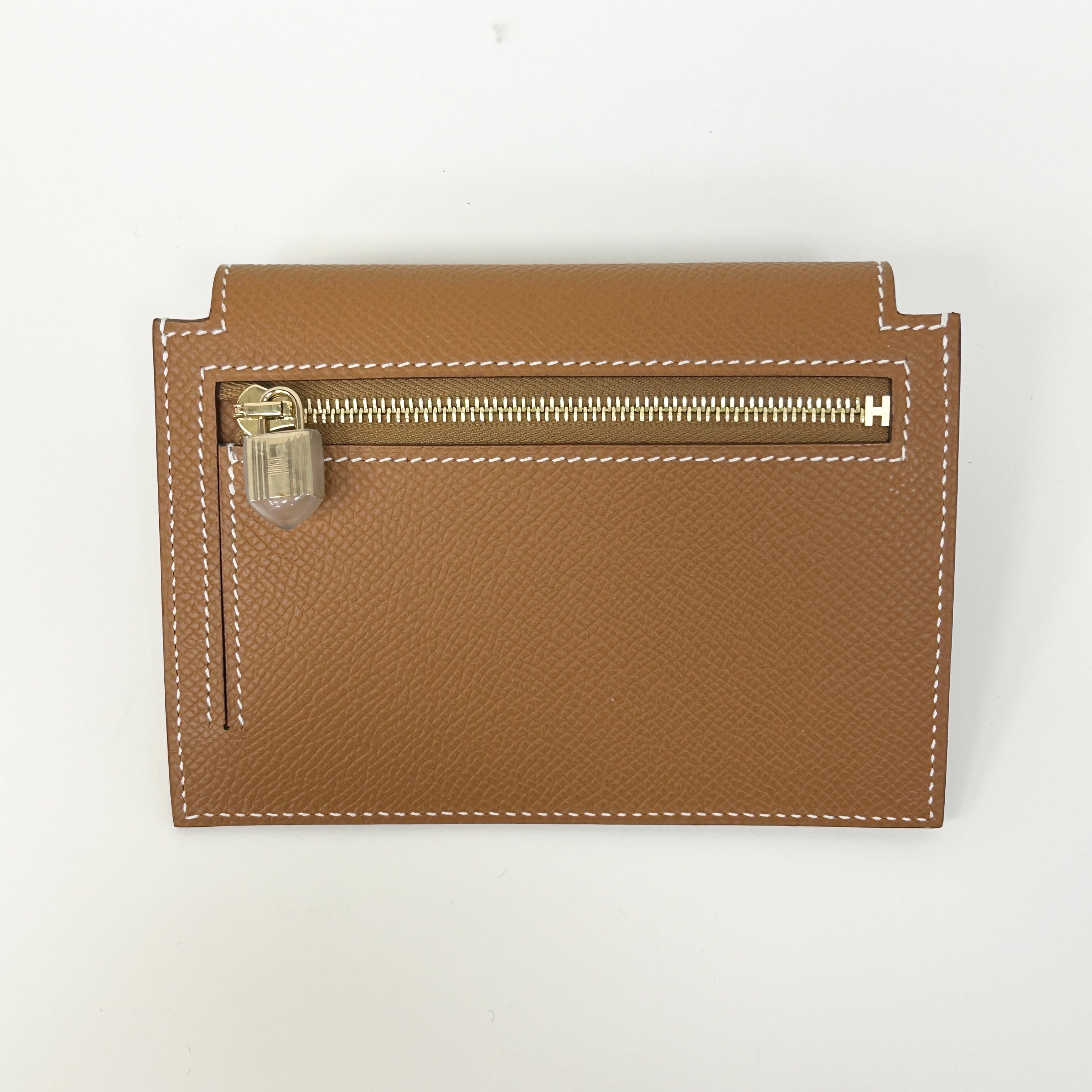 gold kelly pocket wallet w/GHW