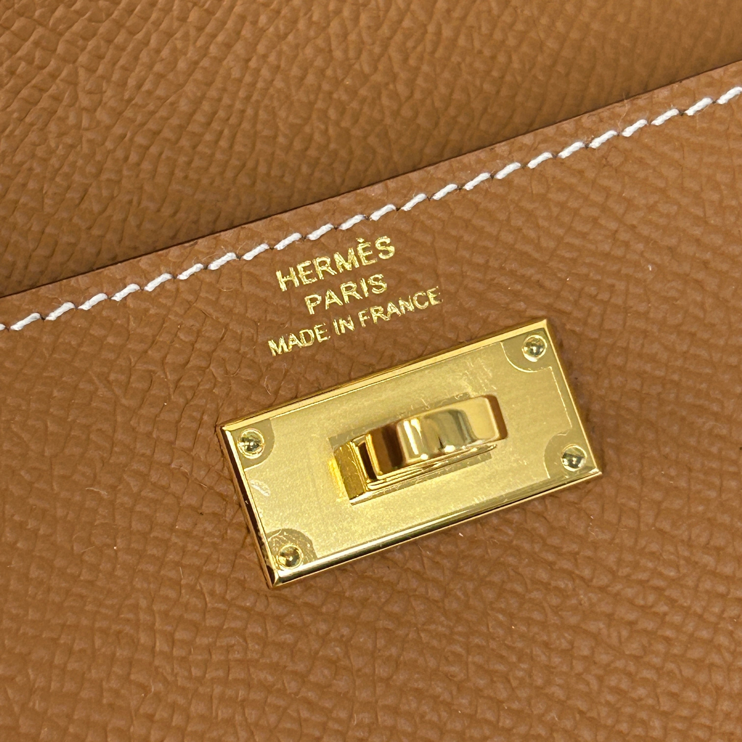 gold kelly pocket wallet w/GHW