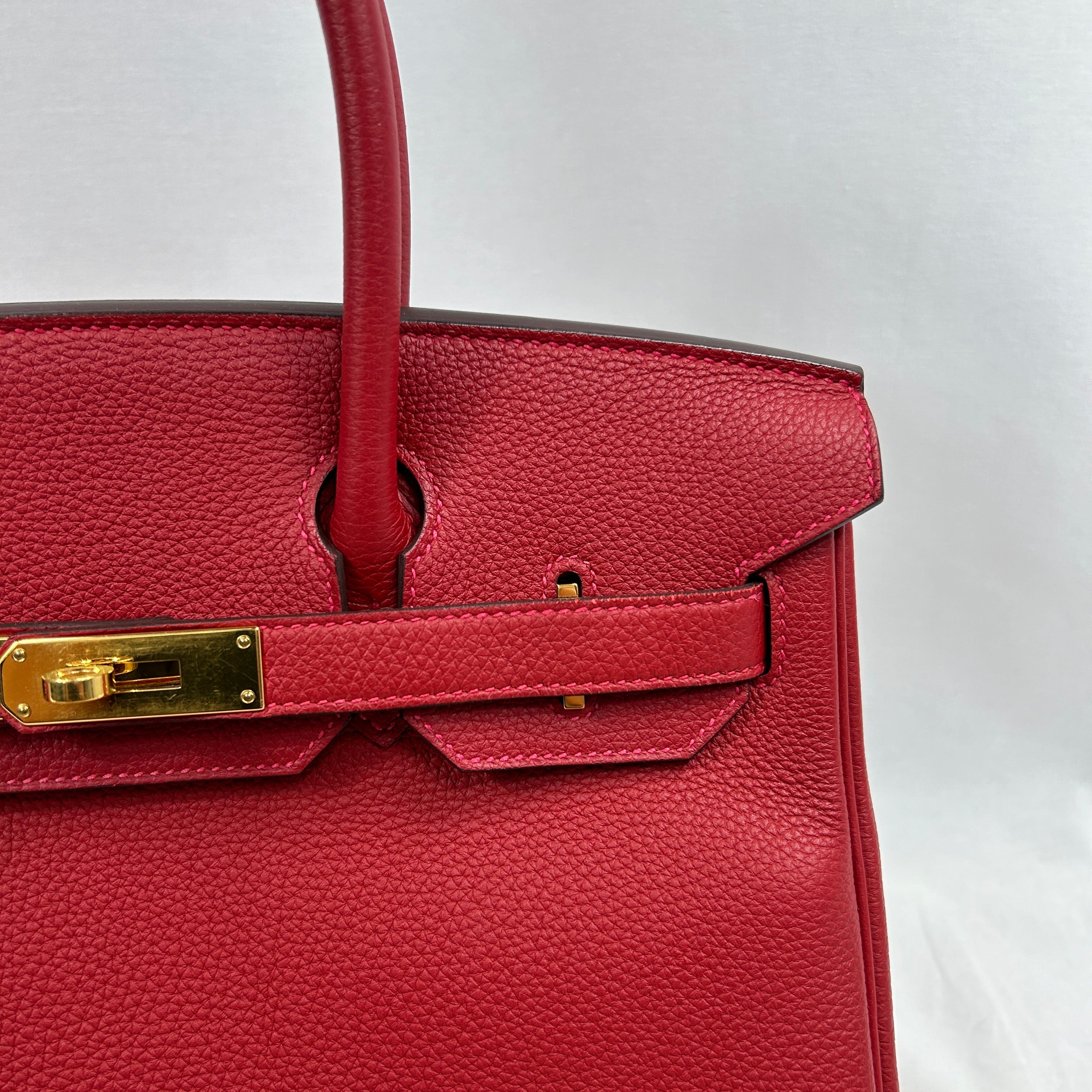 Rouge Togo Birkin 30 w/GHW