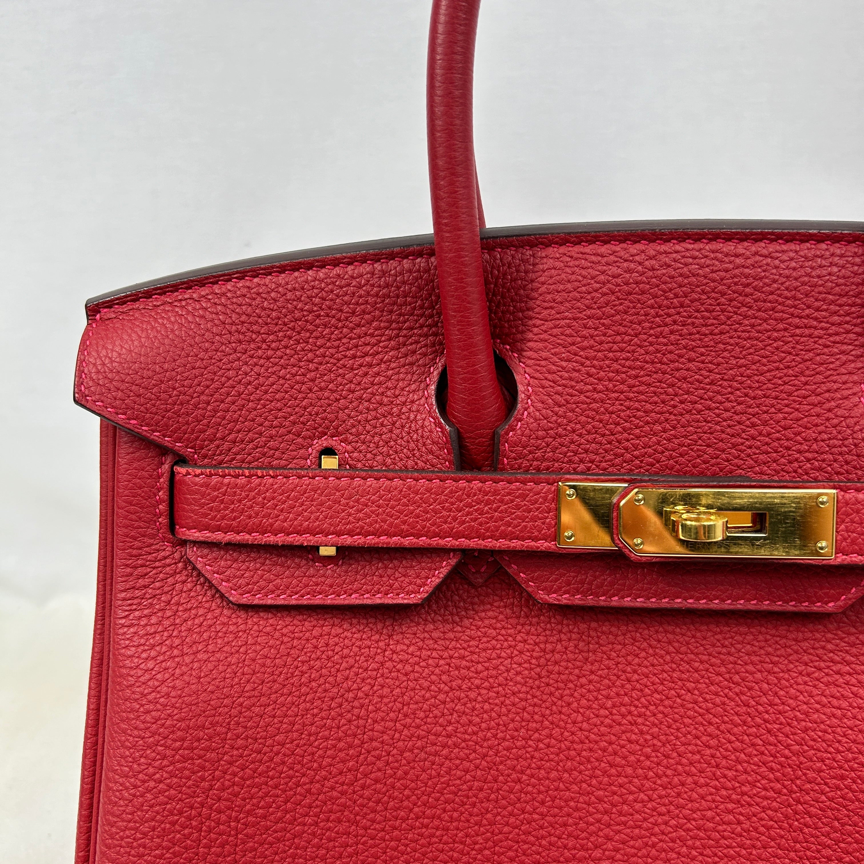 Rouge Togo Birkin 30 w/GHW