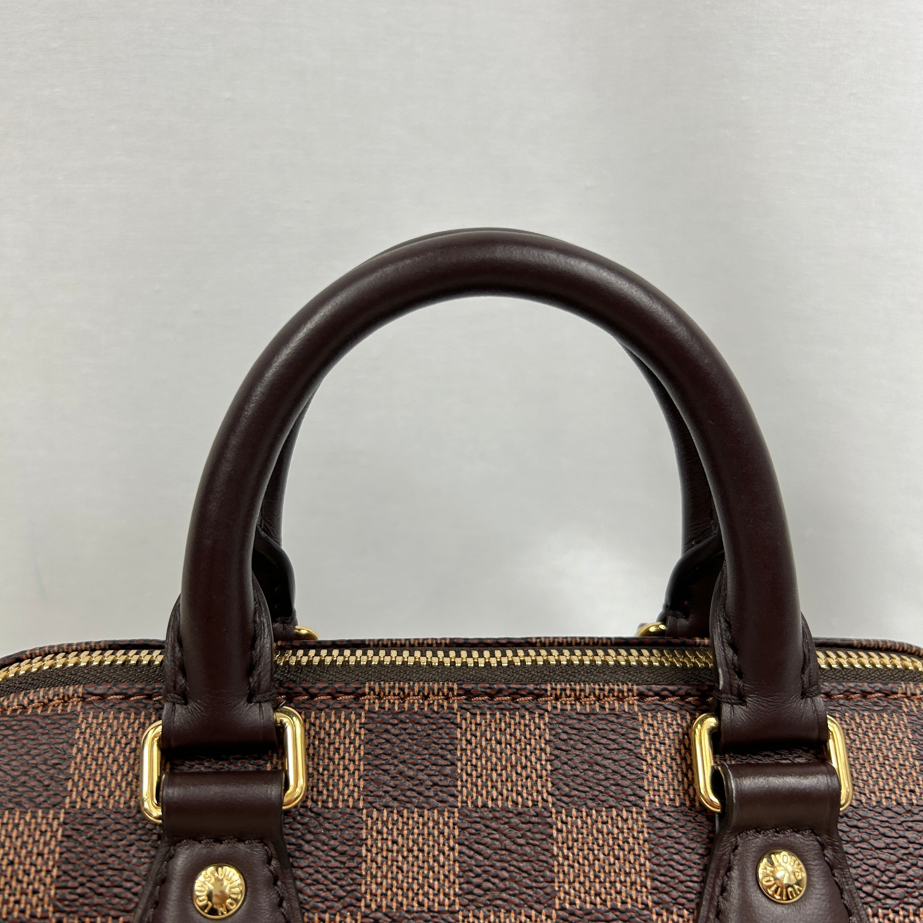 Damier Ebene Coated Canvas Speedy Bandouliere 20 w/GHW