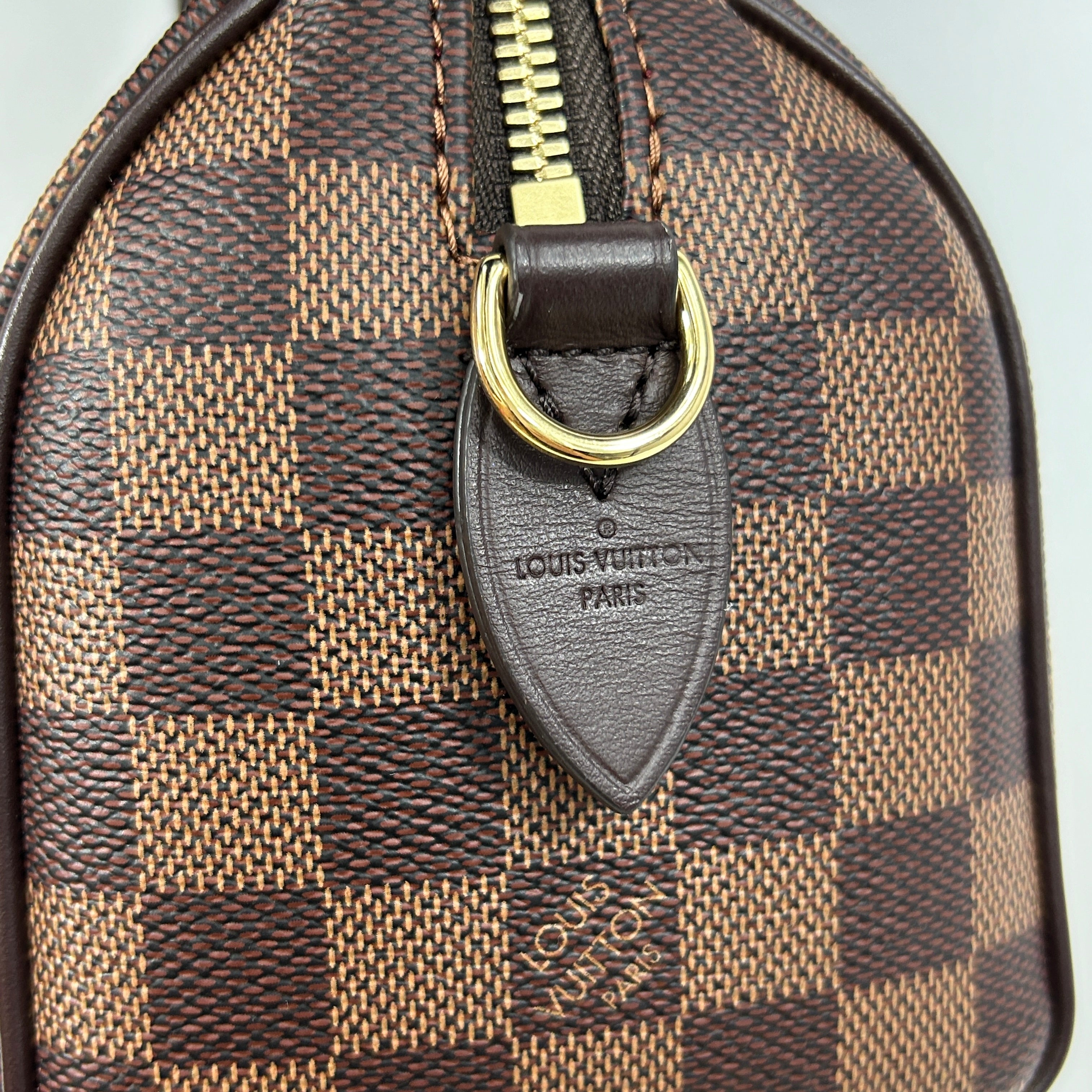 Damier Ebene Coated Canvas Speedy Bandouliere 20 w/GHW