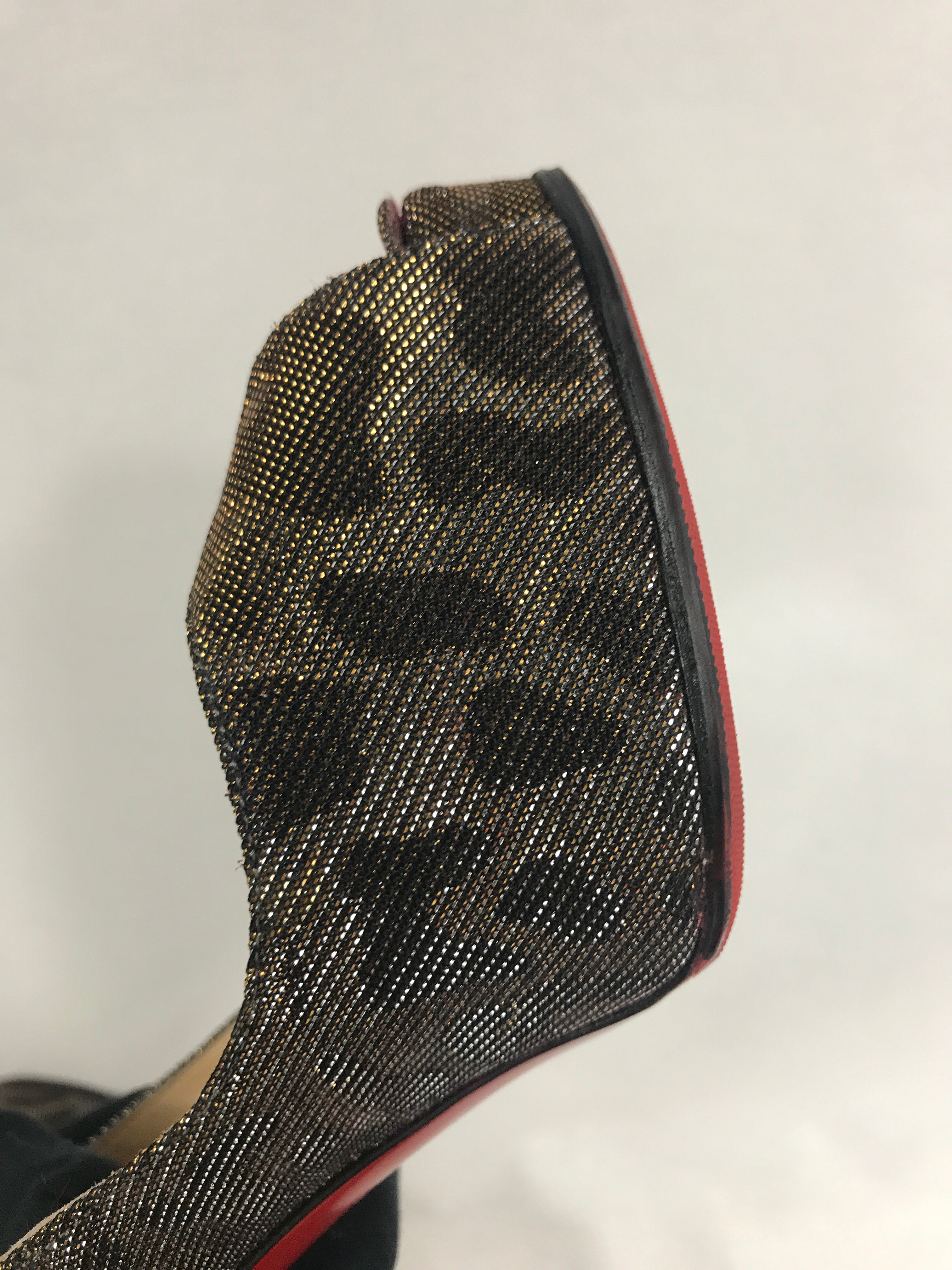 VeryPrive Leopard Sequins Print Platform Open Toe Pumps