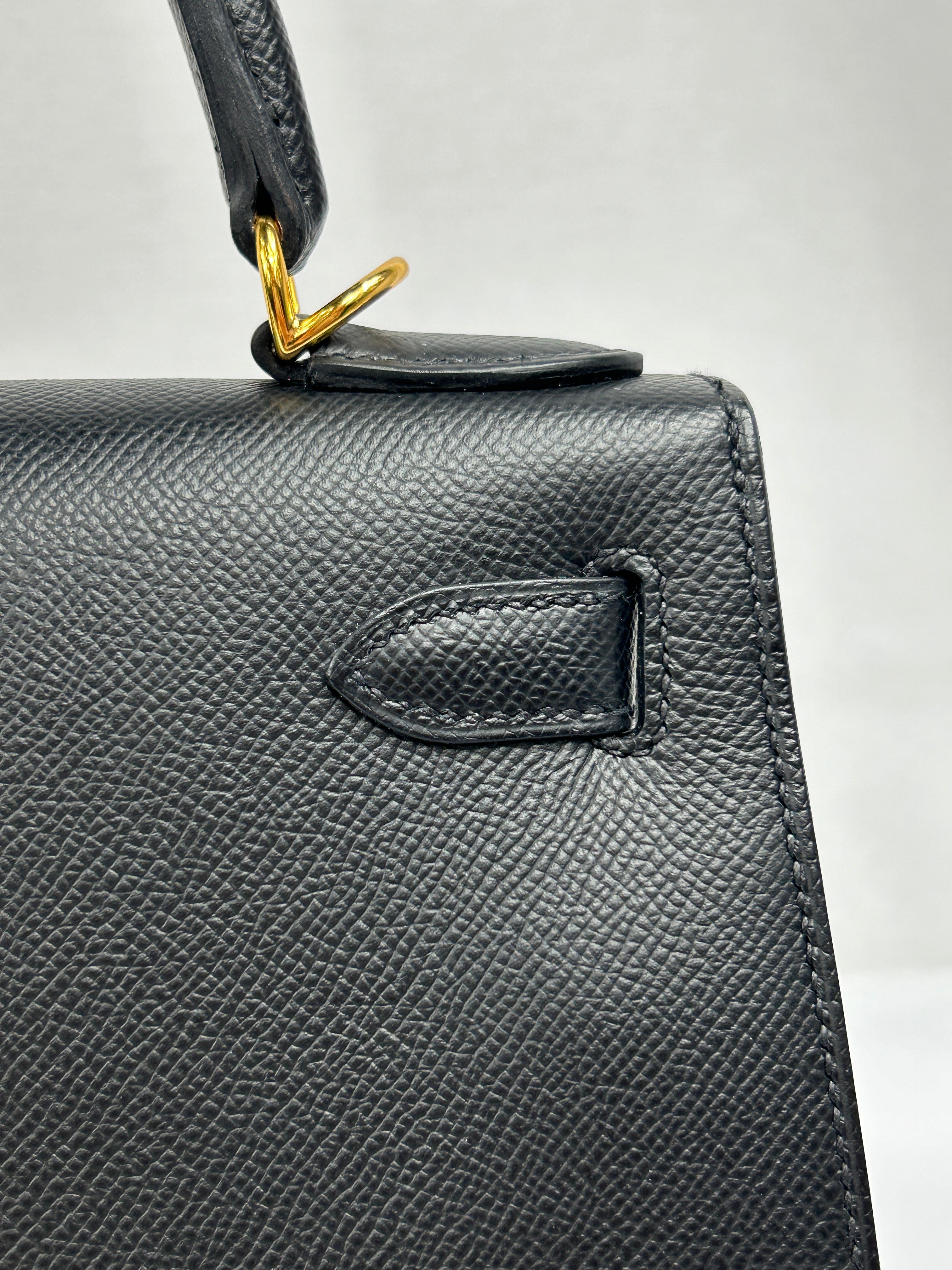 Black Epsom Leather Kelly II Sellier 28 w/GHW