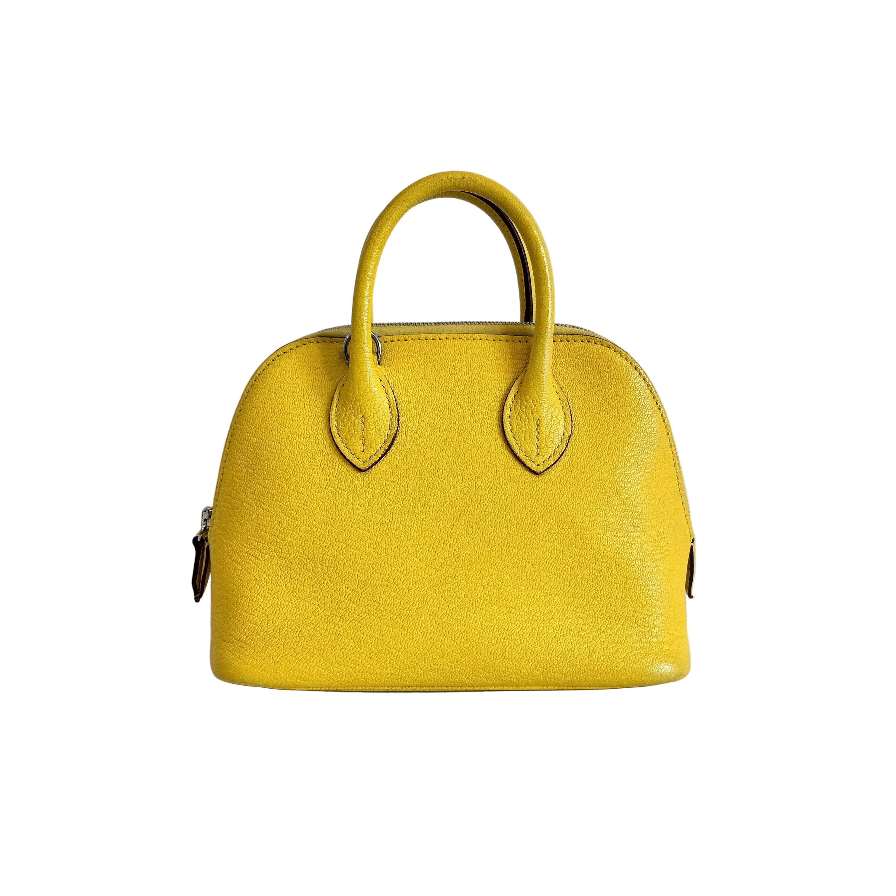 Jaune Citron Chevre Mysore Bolide Mini Bag w/PHW