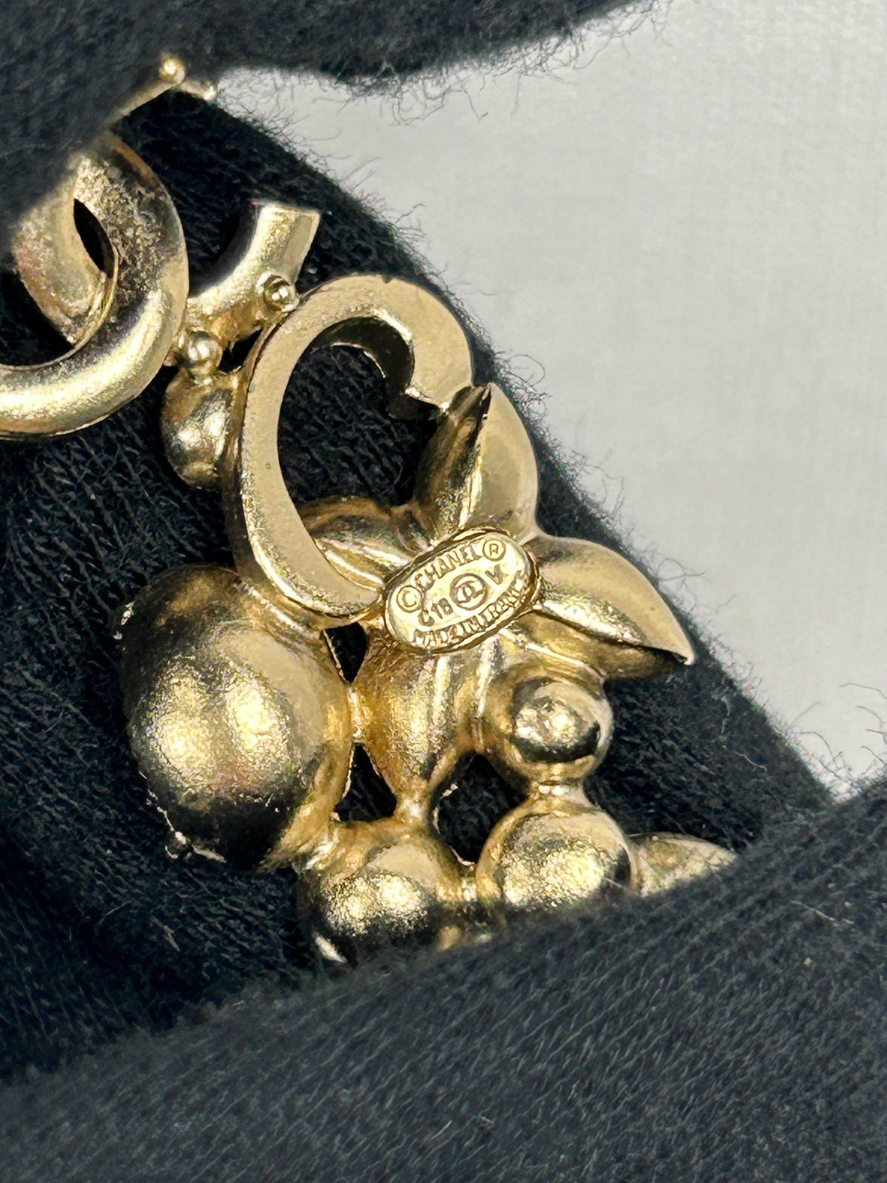 CC Gold Plated Semi- Precious Gemstone Floral Drop Earrings