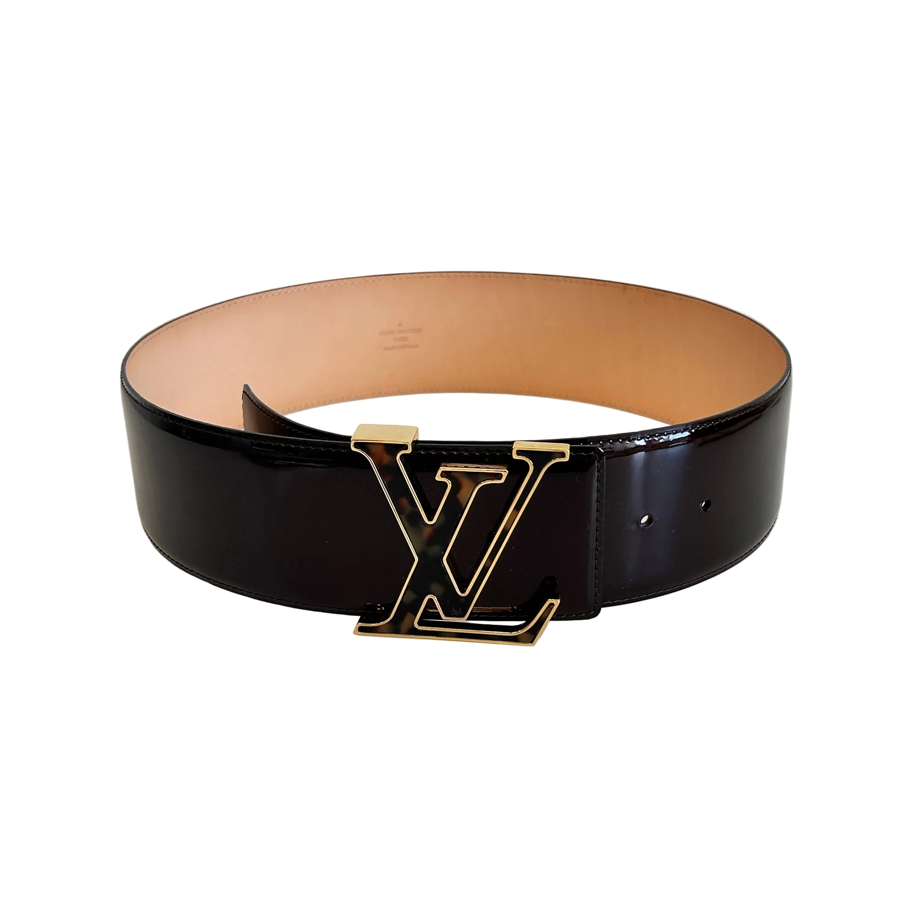 65mm Amarante Vernis Leather LV Initiales Belt