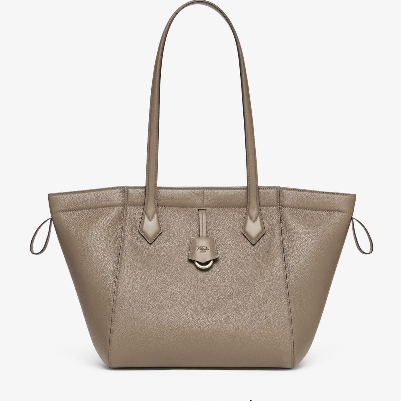 Taupe Dove Grey Origami Medium Tote Bag