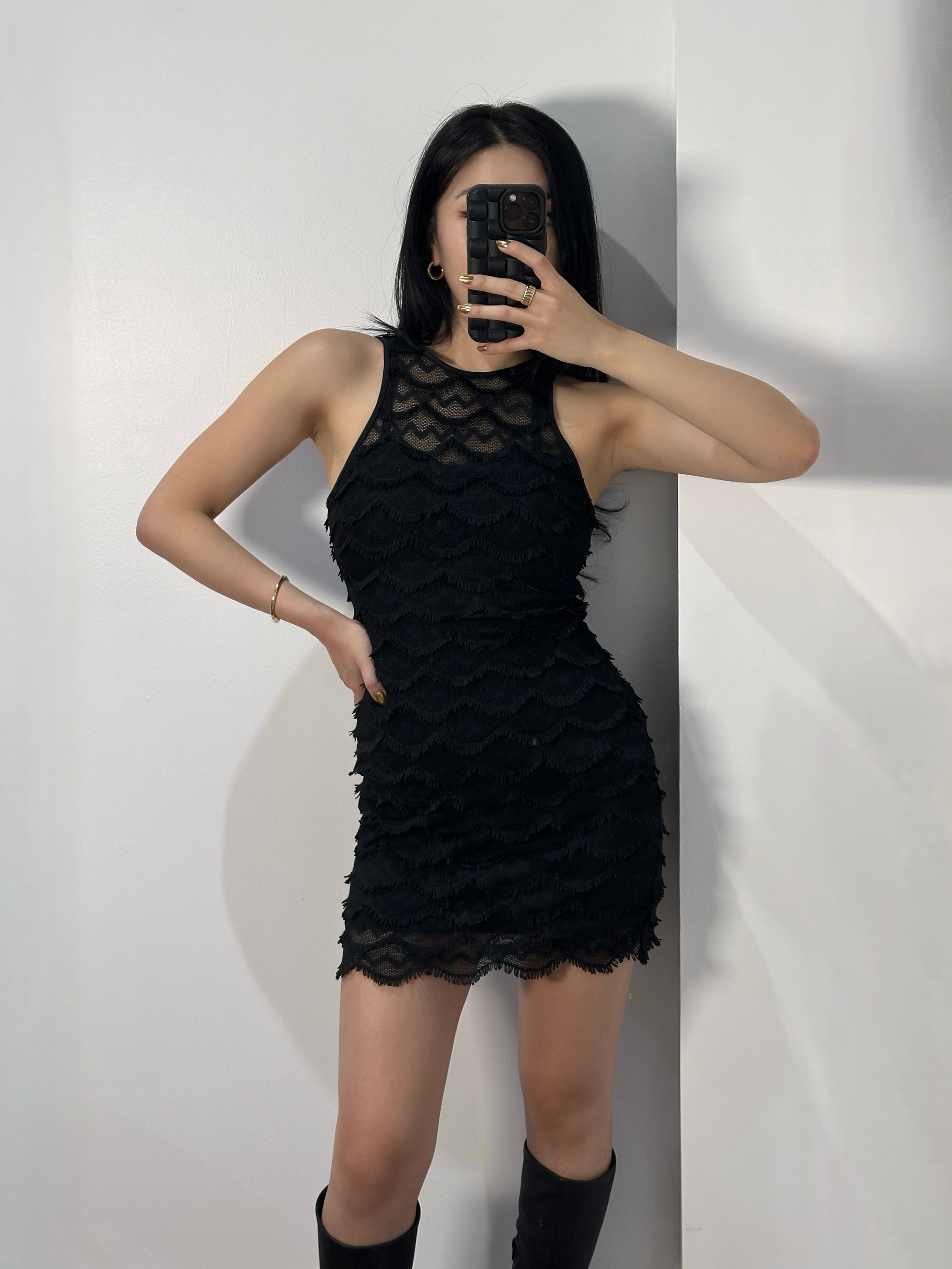 GUESS Black Sleeveless Dress