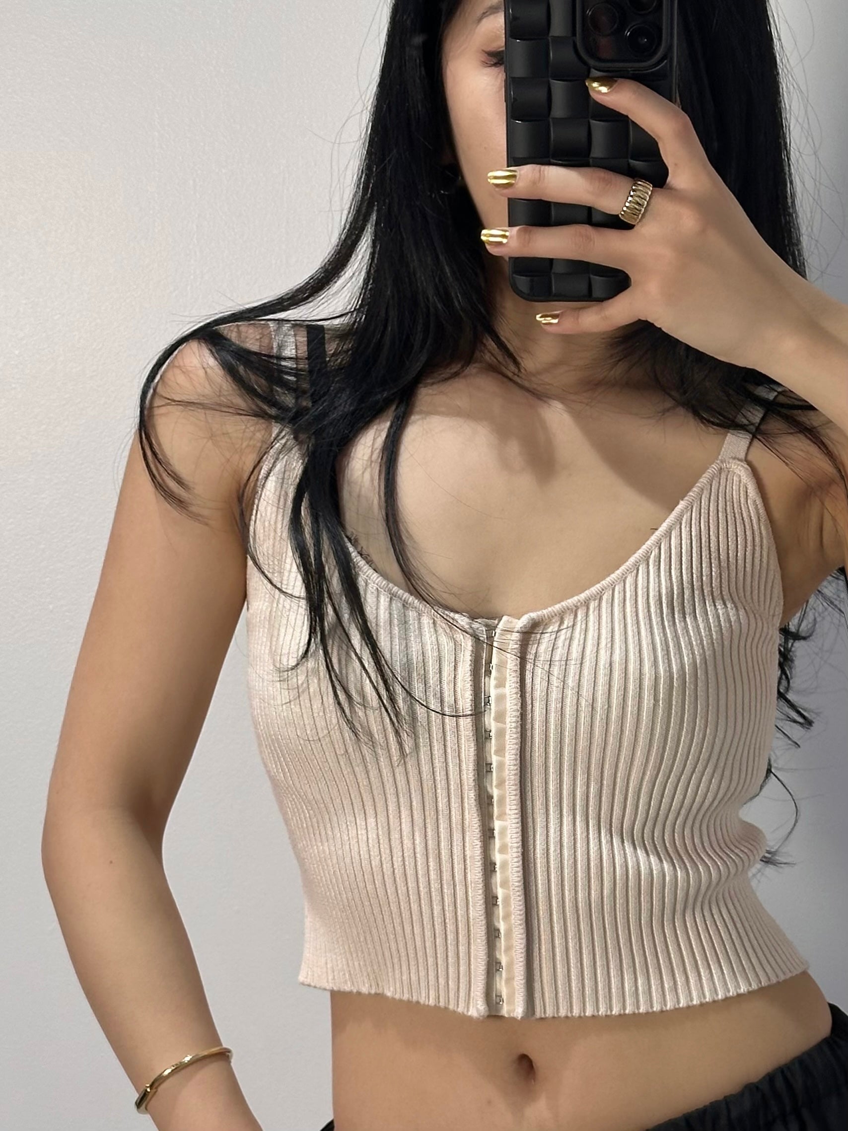 ZARA Nude Bustier Crop Top