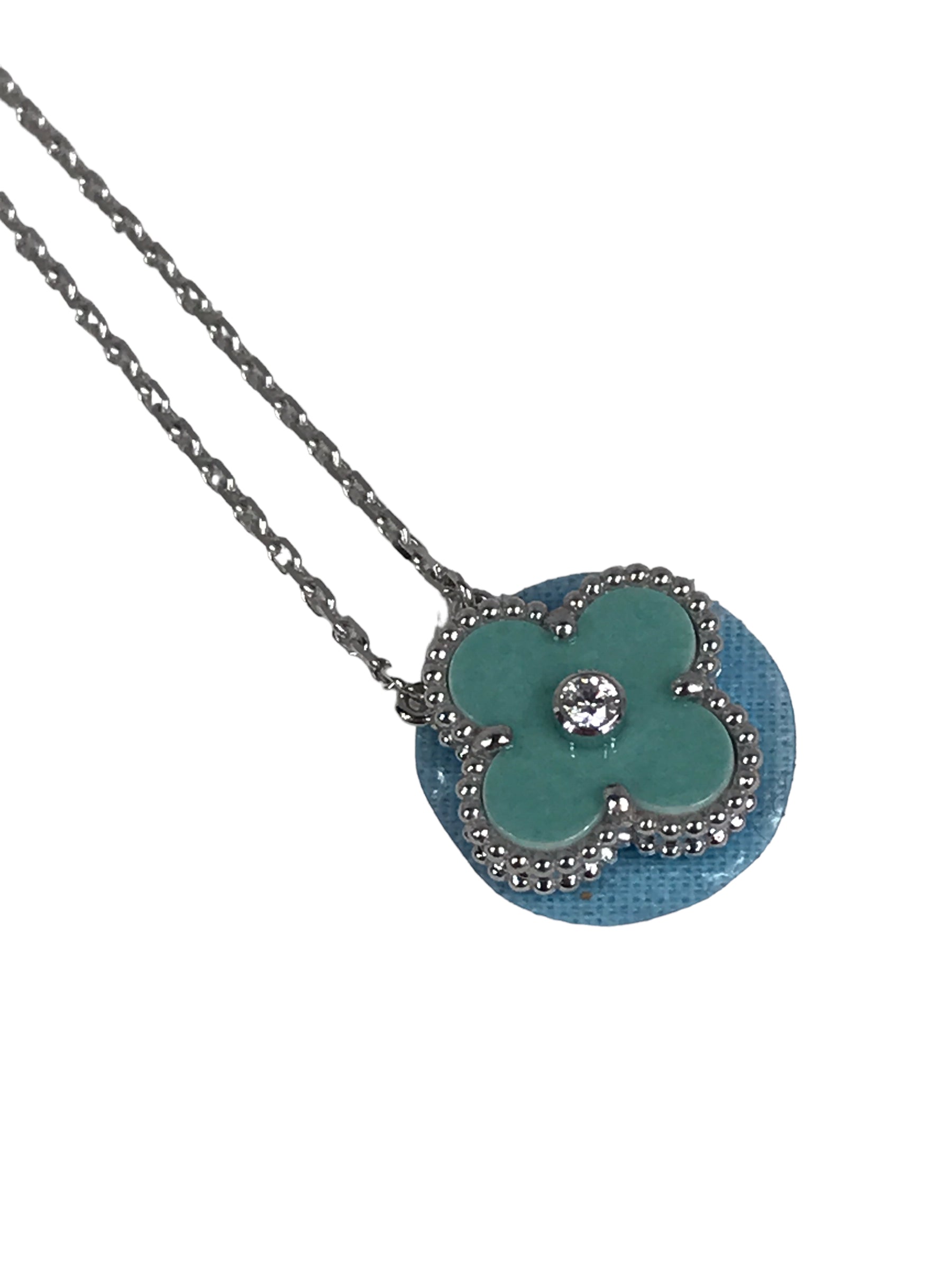 Blue Holiday Limited Edition Alhambra and Diamond Pendant W/WGHW