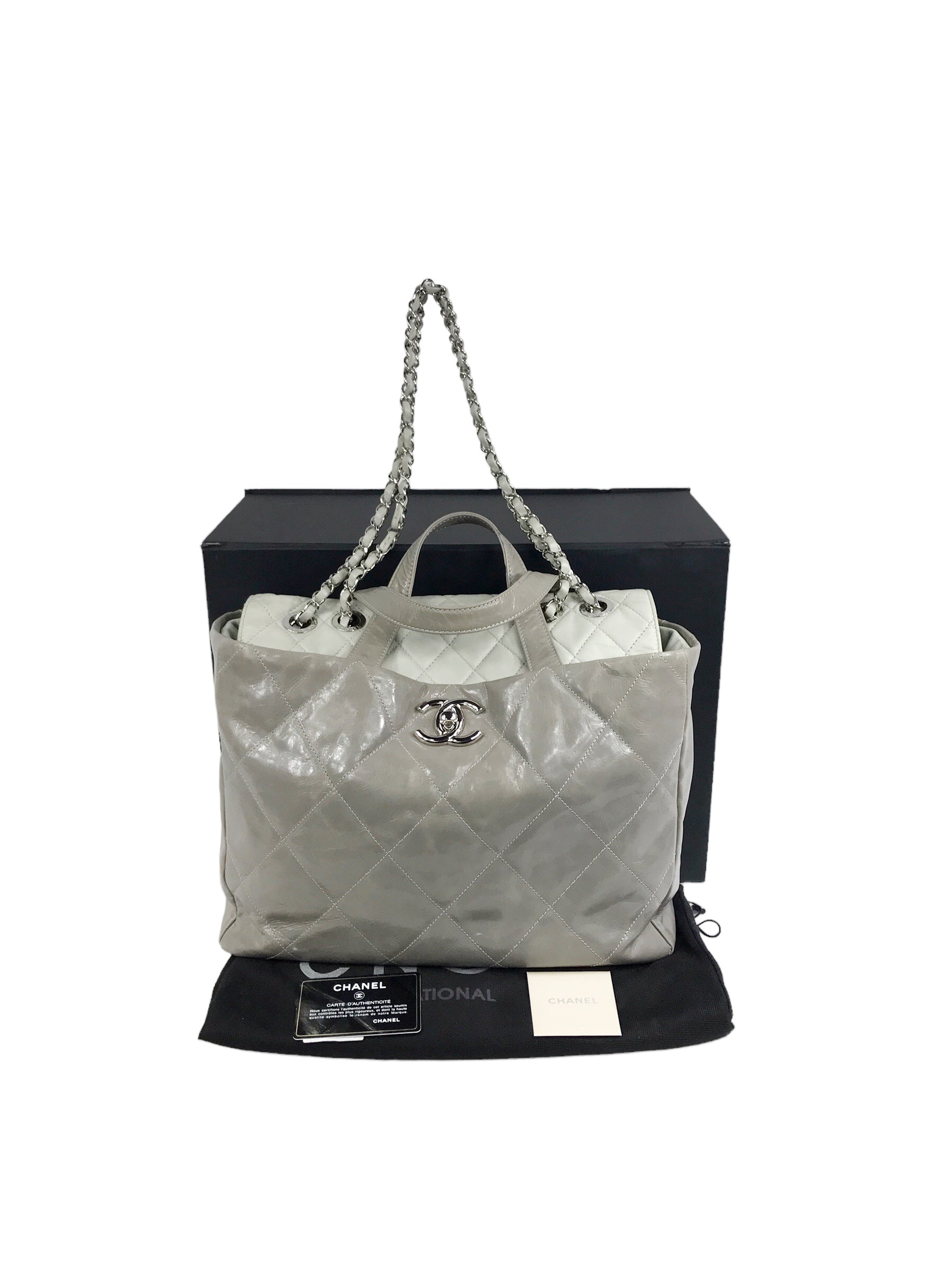 Chanel Glazed Calfskin Portobello Tote - Black Totes, Handbags - CHA628776