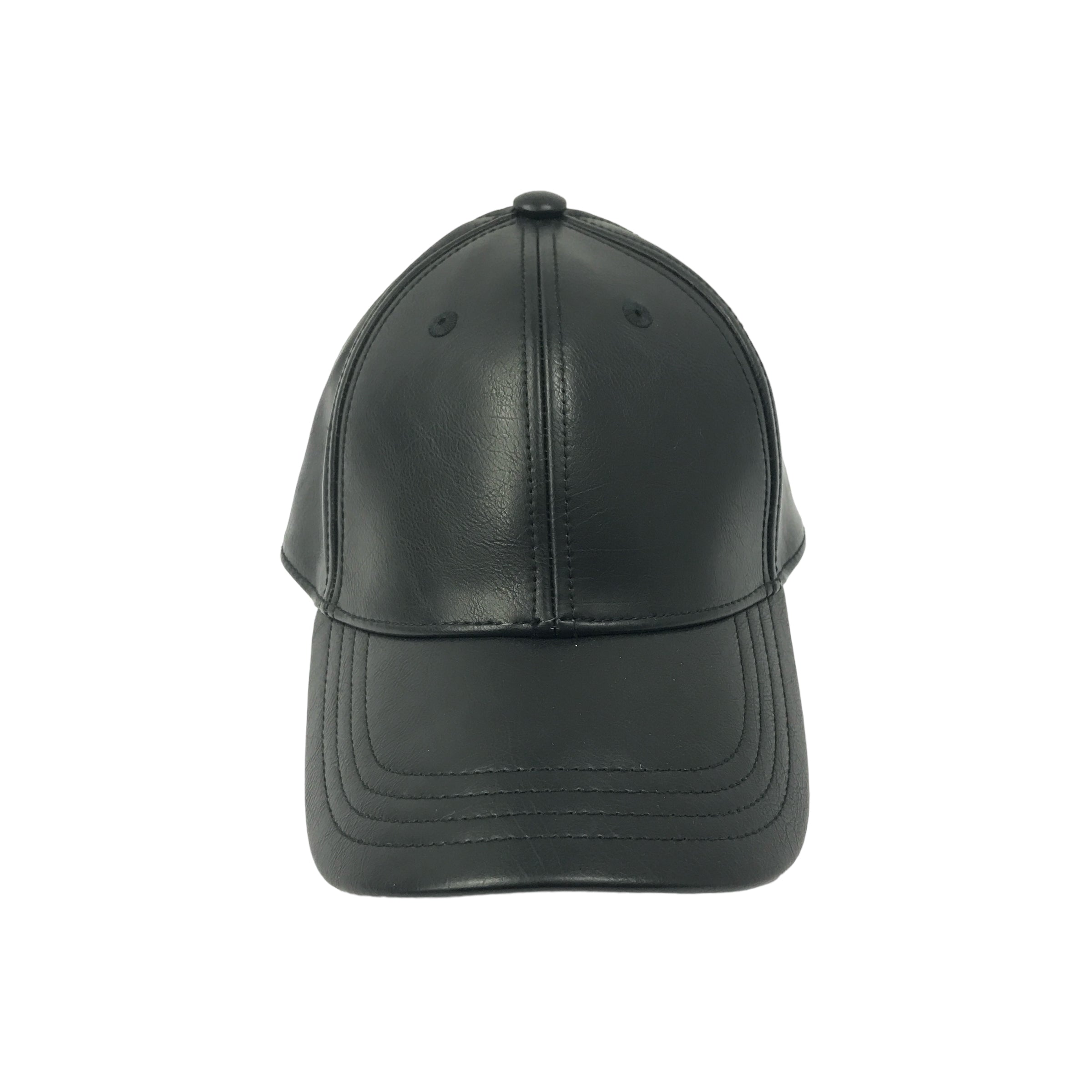 Faux Leather Baseball Cap