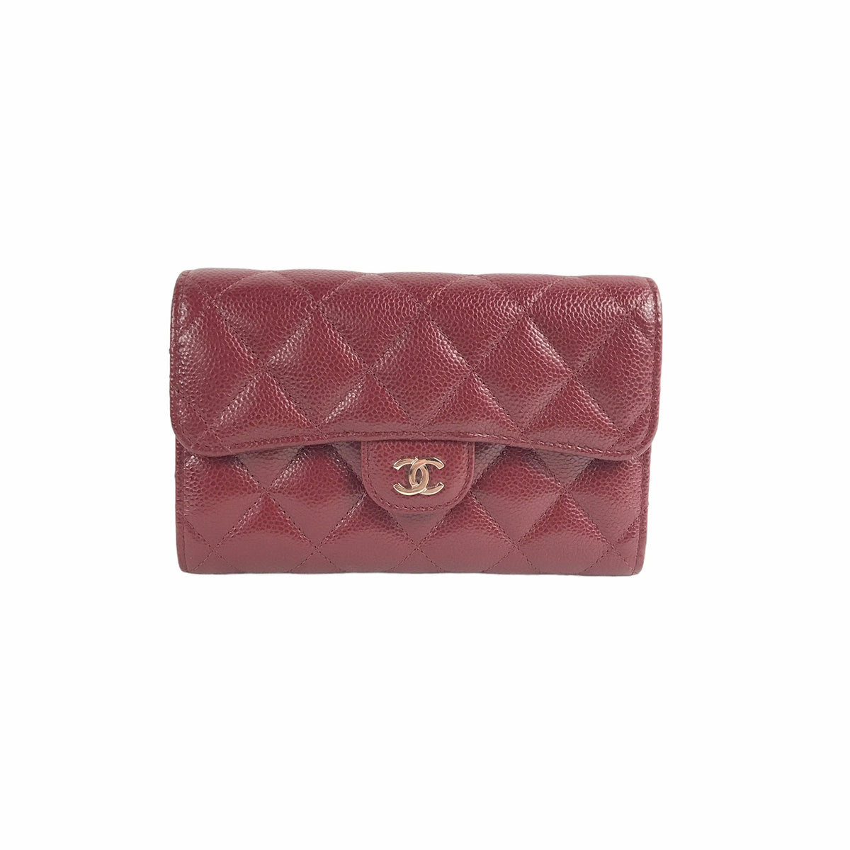 Chanel Classic Medium Flap Wallet Caviar GHW, Luxury, Bags