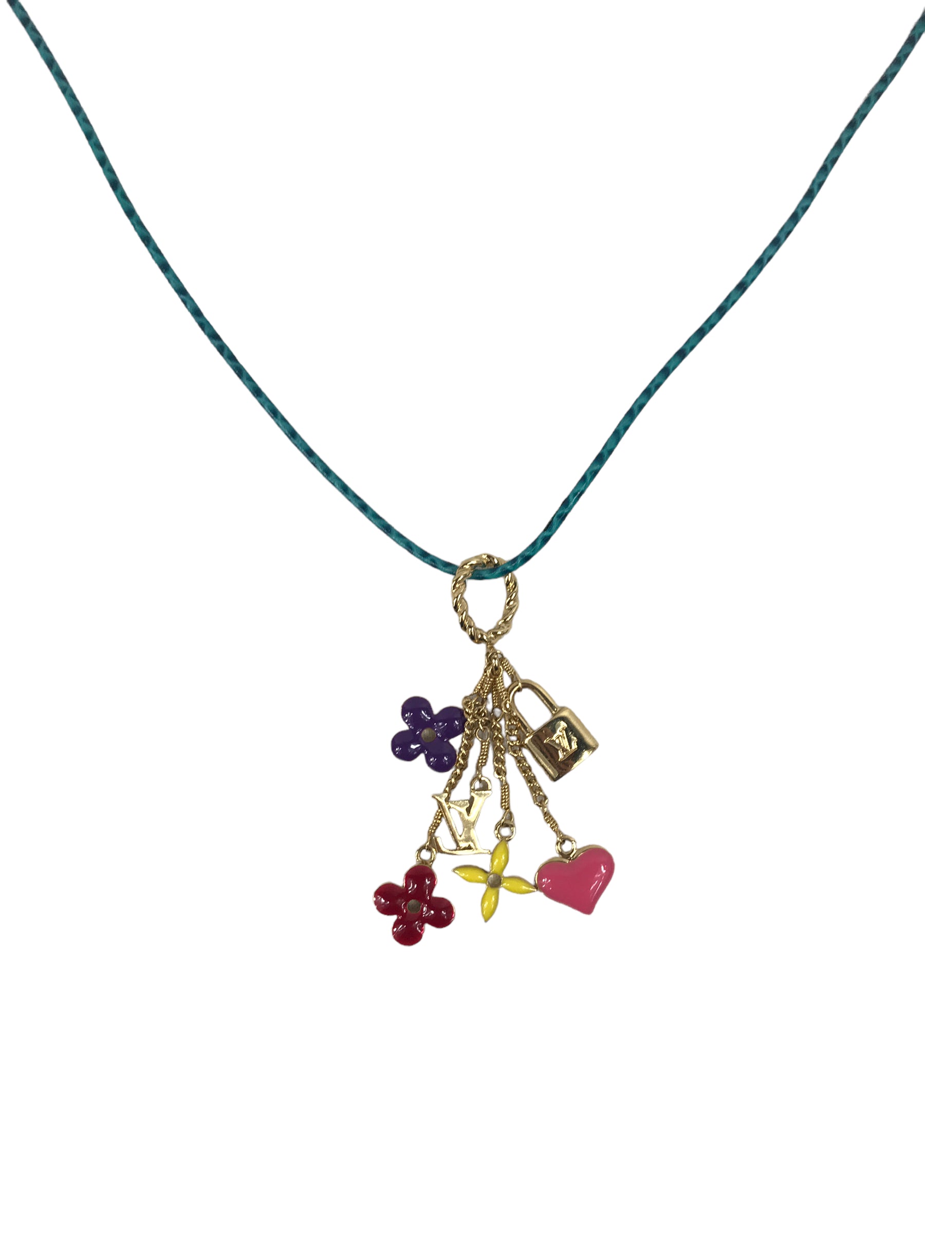 Louis vuitton online monogram charms necklace