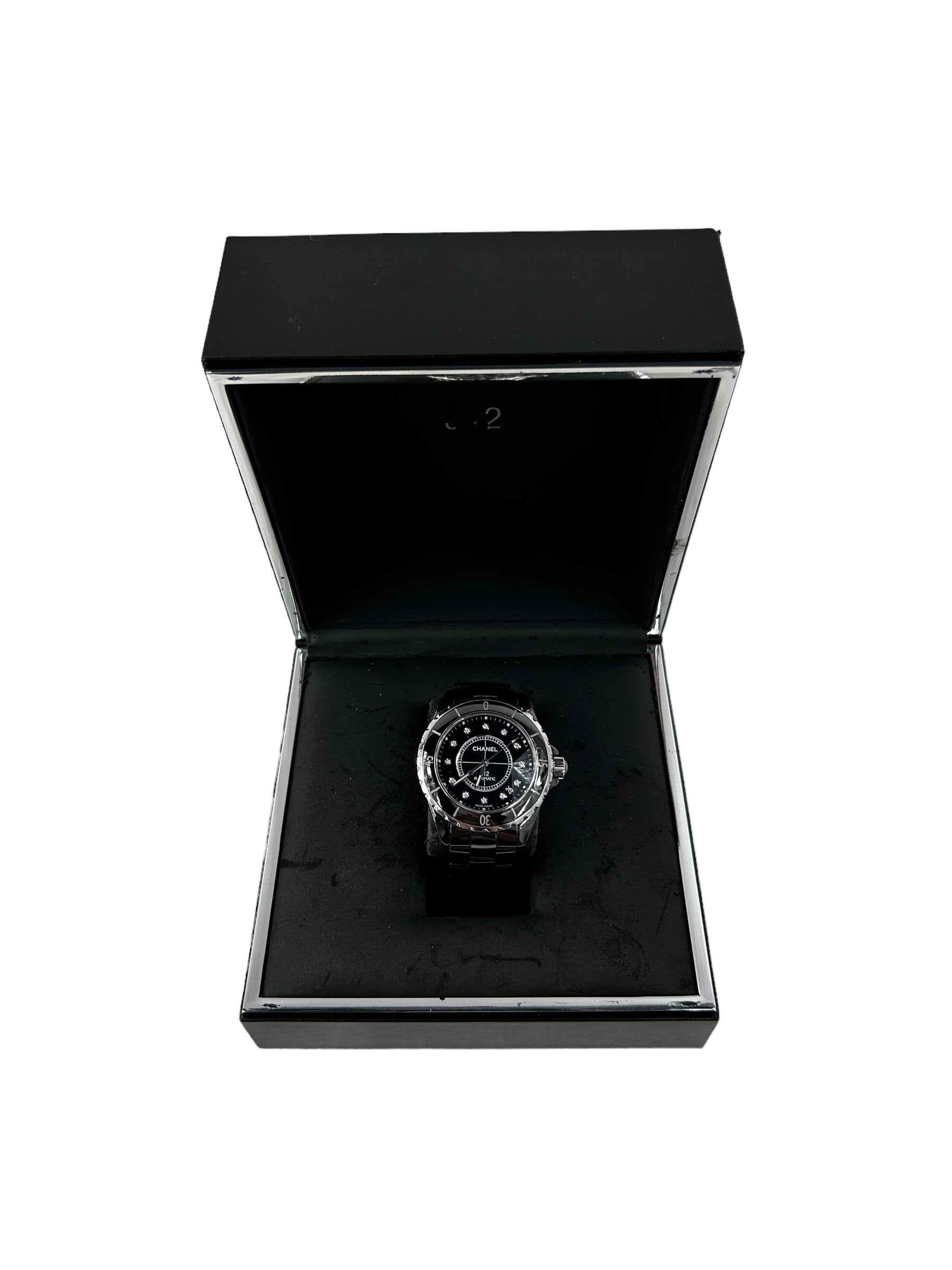 J12 Black Ceramic 38mm w/Accent Diamond Watch