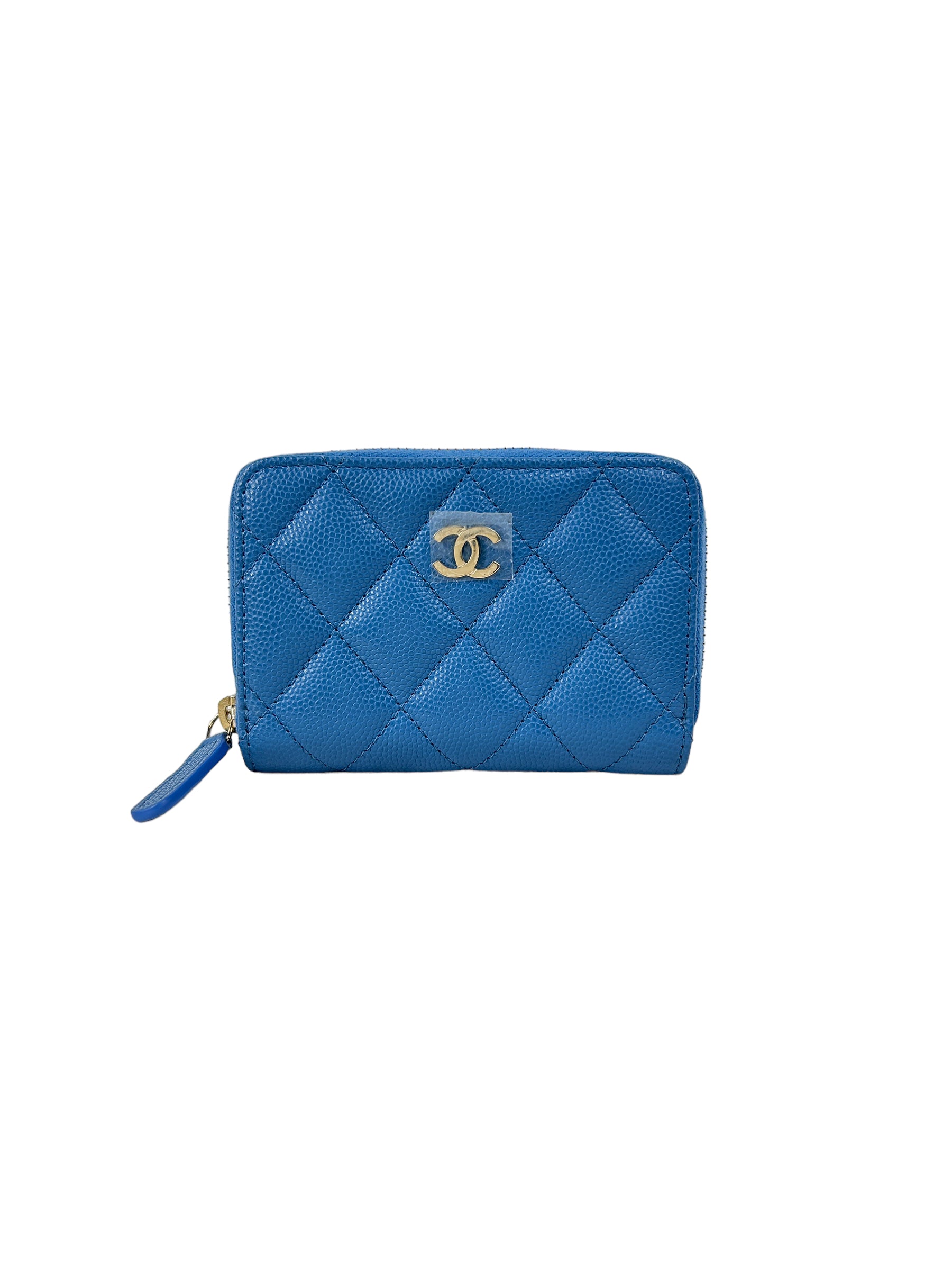 Blue Caviar Quilted Card Coin Pouch w/GHW