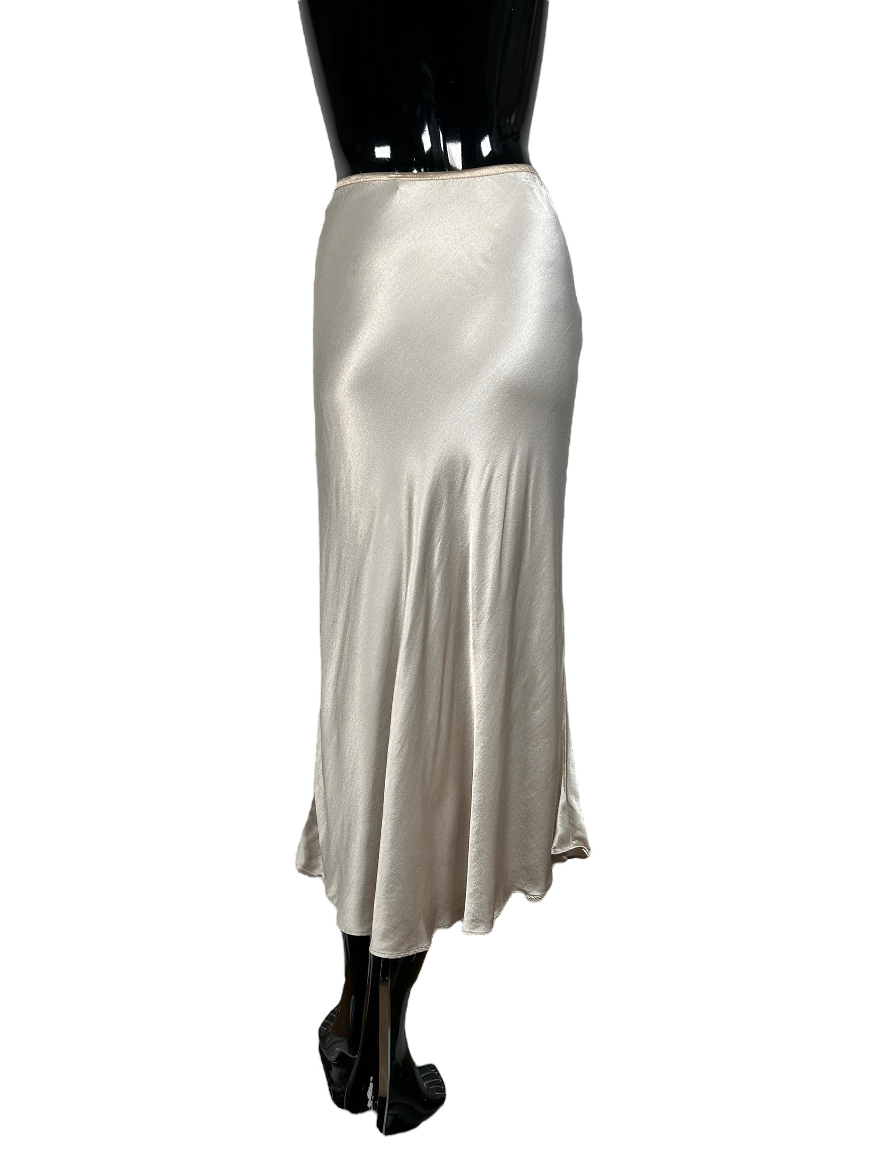 ZARA Cream Silk Long Skirt