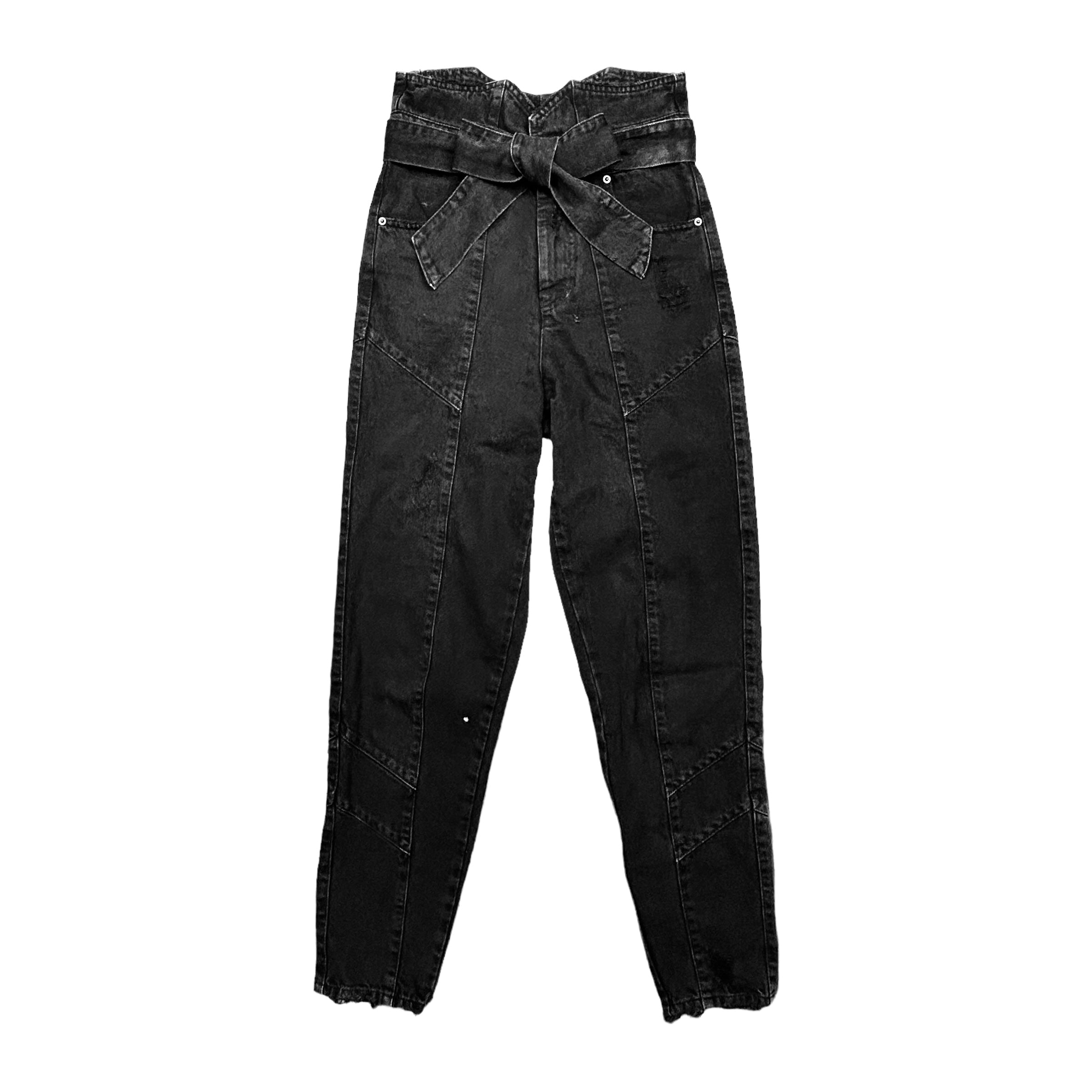 RETROFETE Black Aged Denim Pants