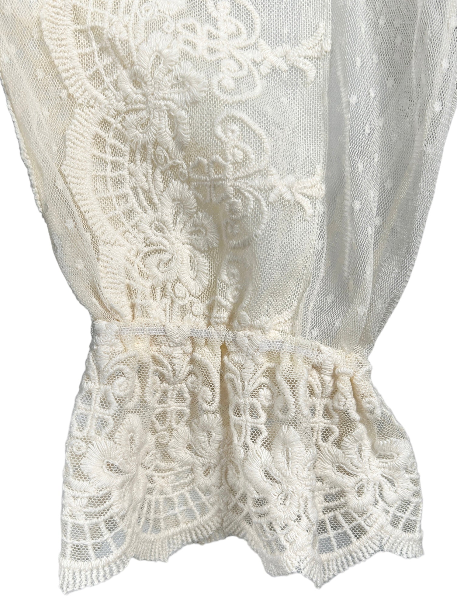 BUFFALO Lace Cream High Neck Blouse