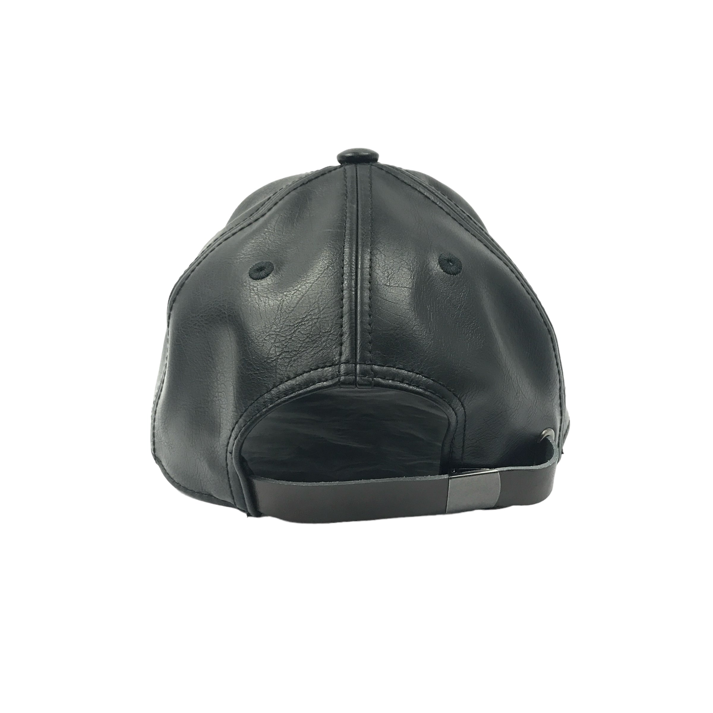 Faux Leather Baseball Cap