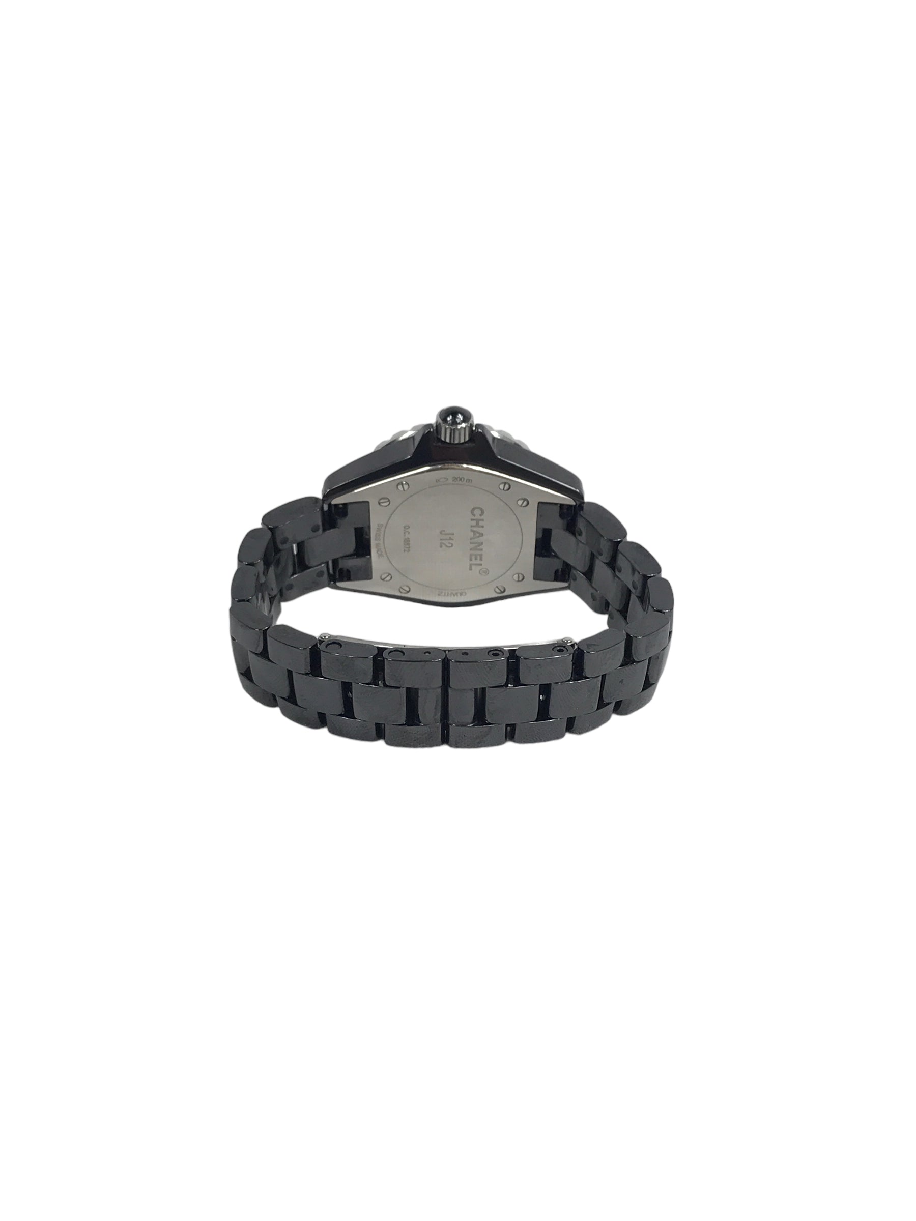 J12 Black Ceramic 33mm w/accent Diamond Watch