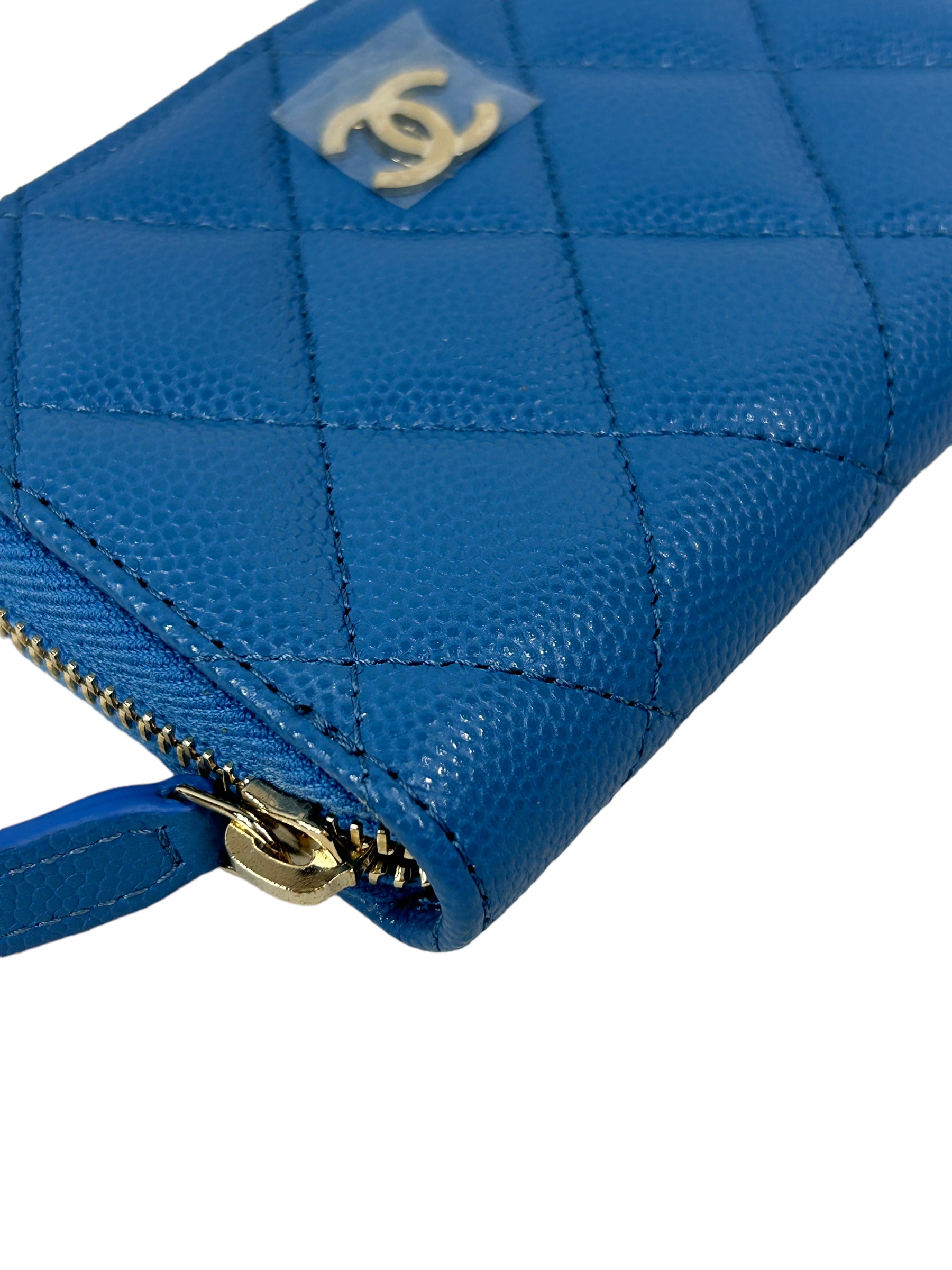 Blue Caviar Quilted Card Coin Pouch w/GHW