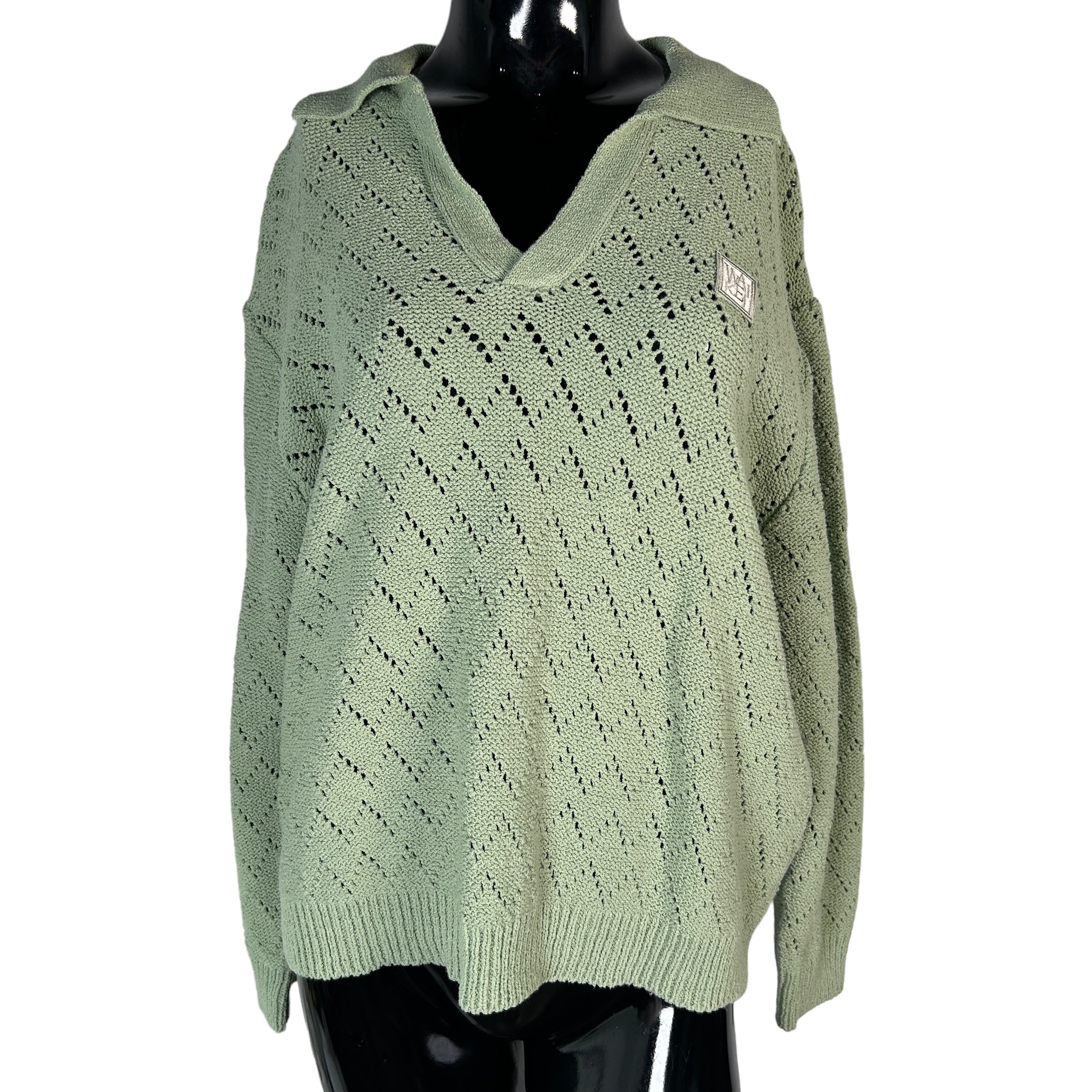 WAI KAI Green Cotton Sweater