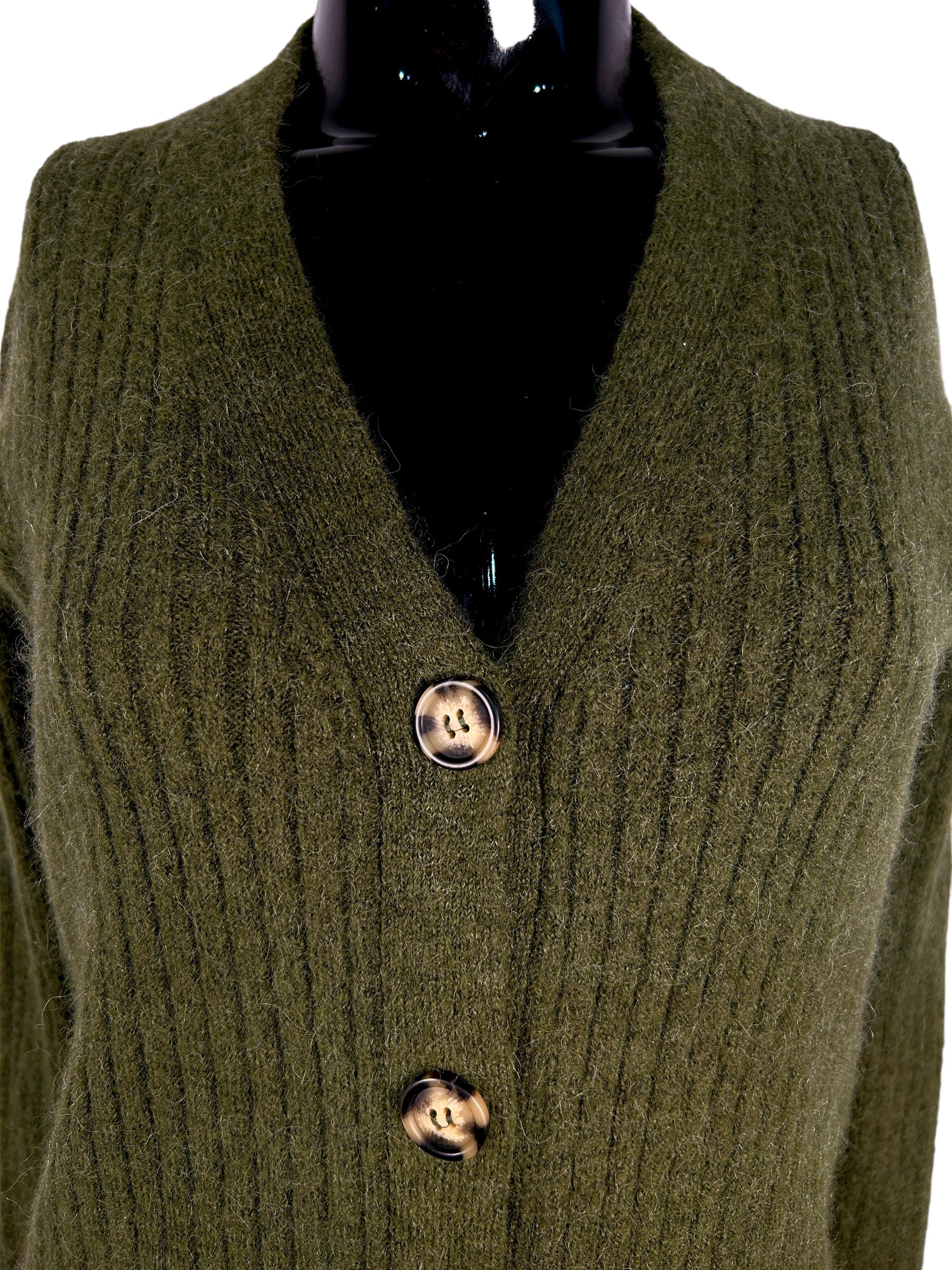 ZARA Forest Green Long Cardigan