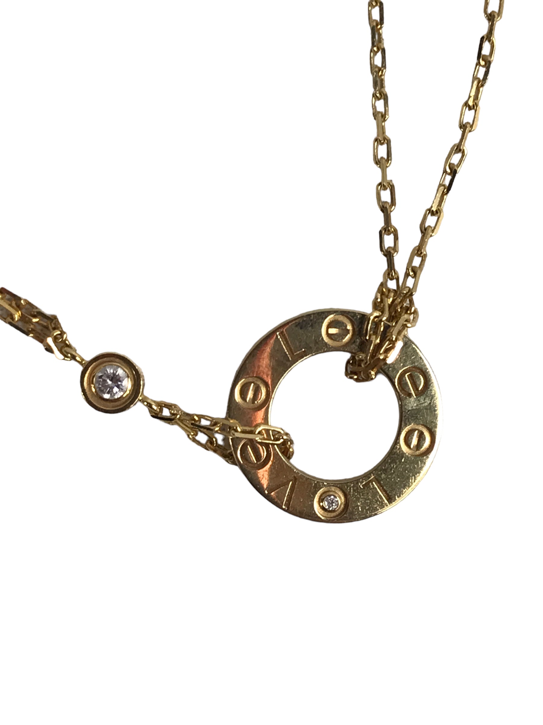 18K Yellow Gold Love Necklace