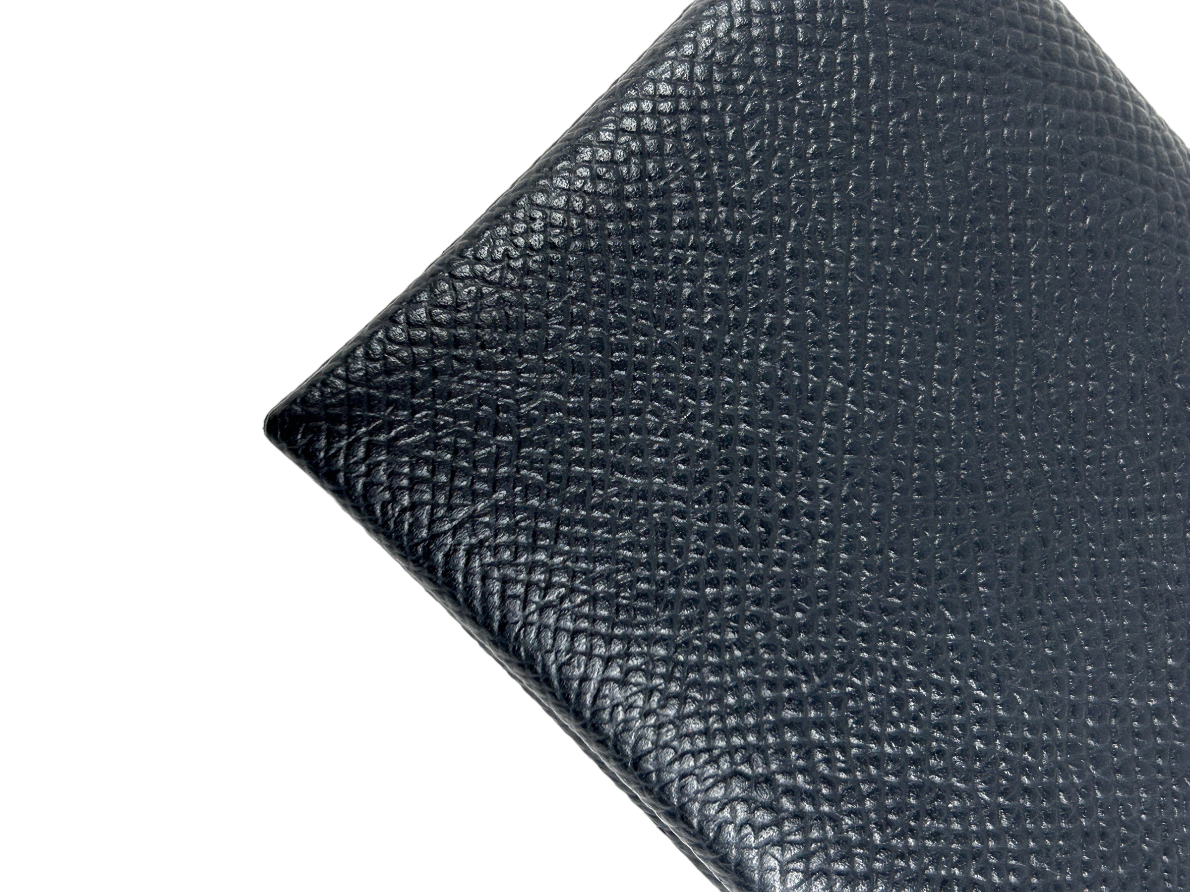 Black Epsom Leather Calvi Card Holder w/PHW