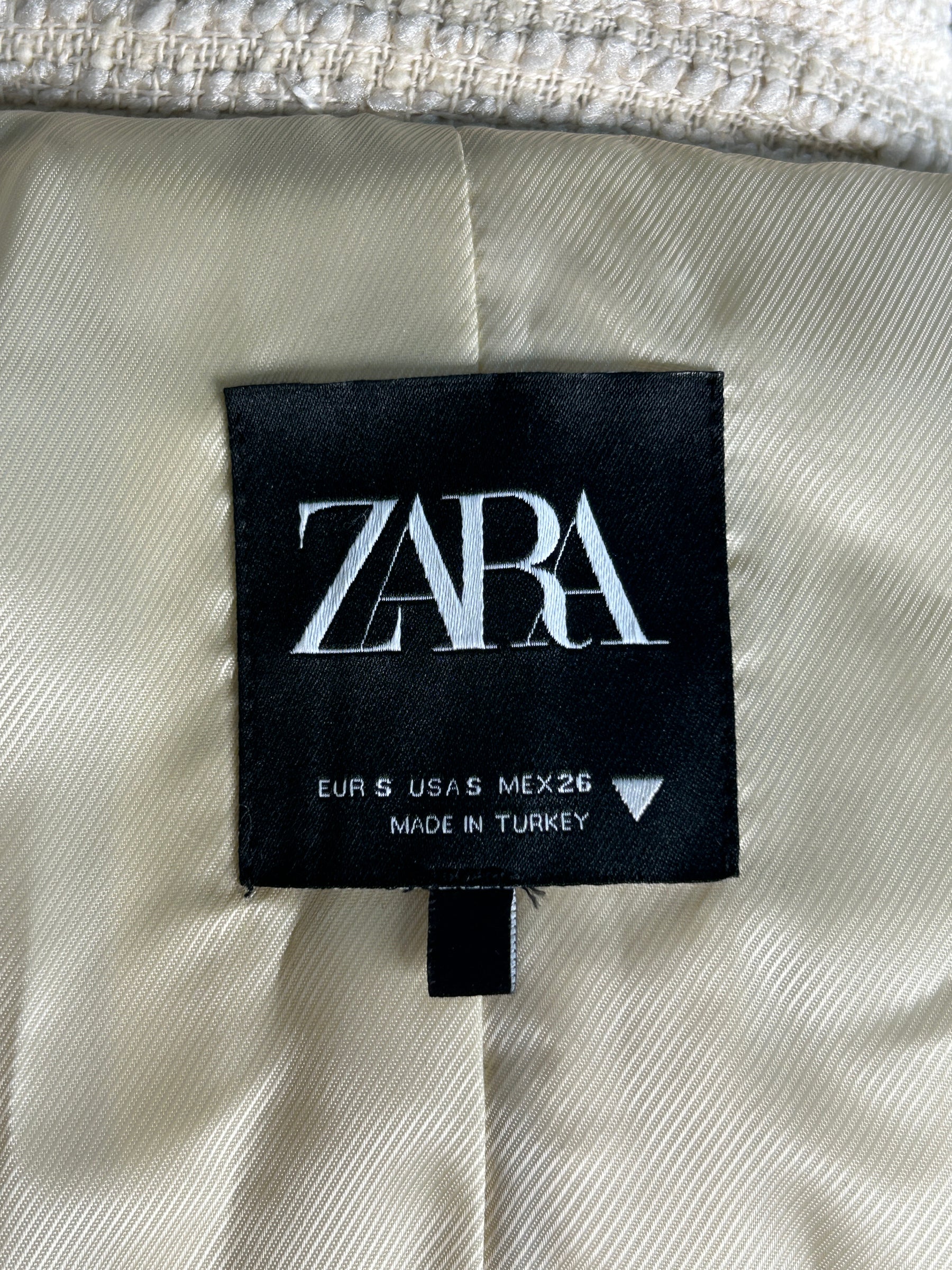 ZARA Tweed Crop Blazer