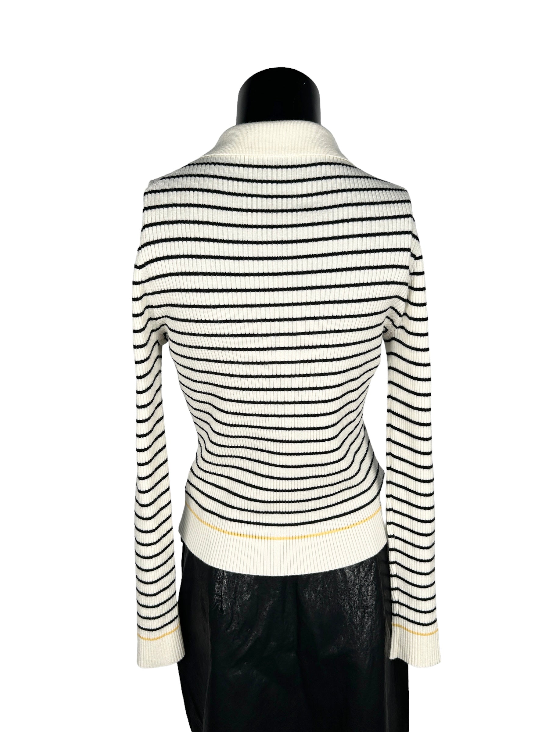 GOELIA Black & White Stripped Long Sleeve