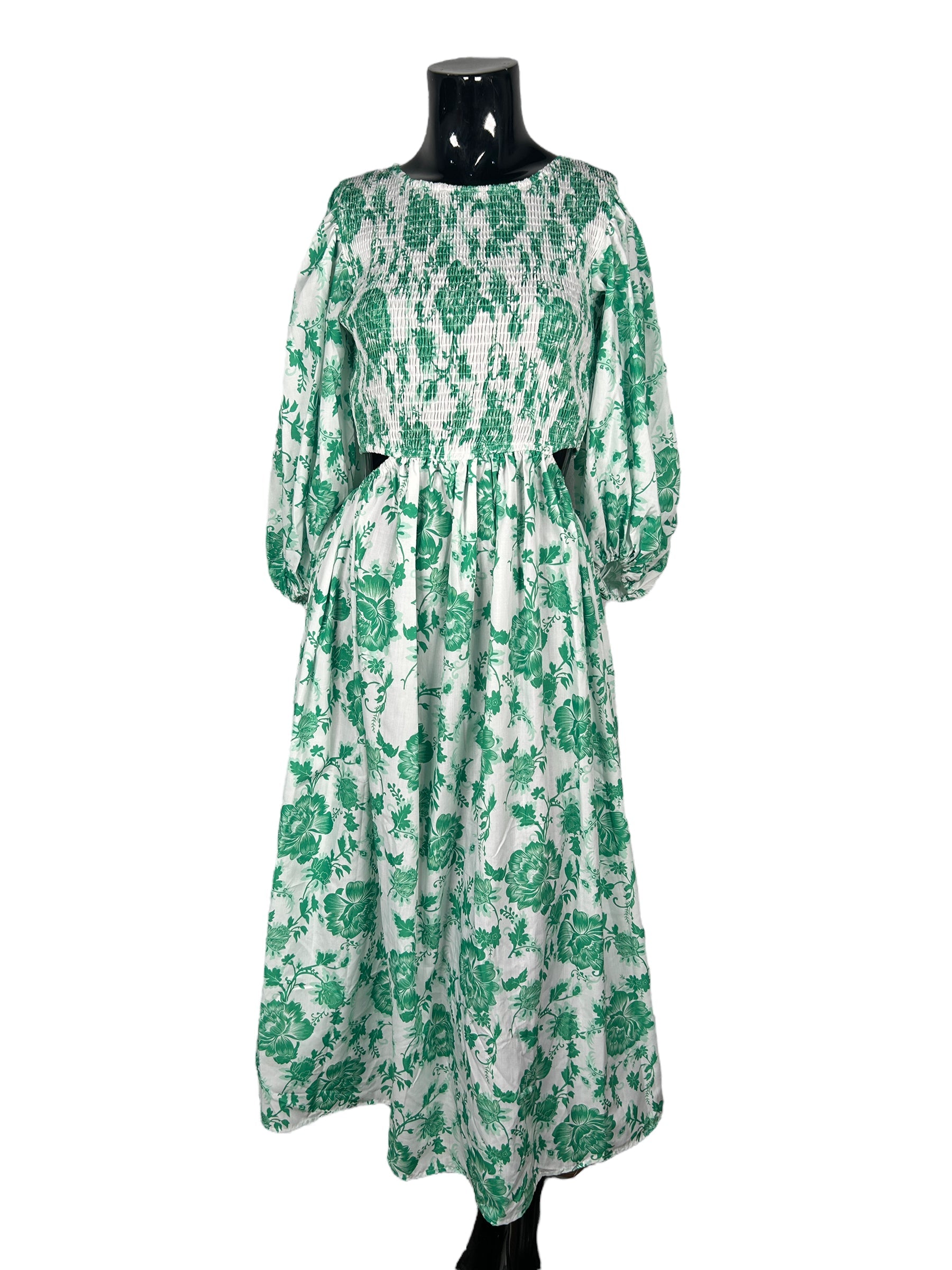 IN THE STYLE Green Floral Dress