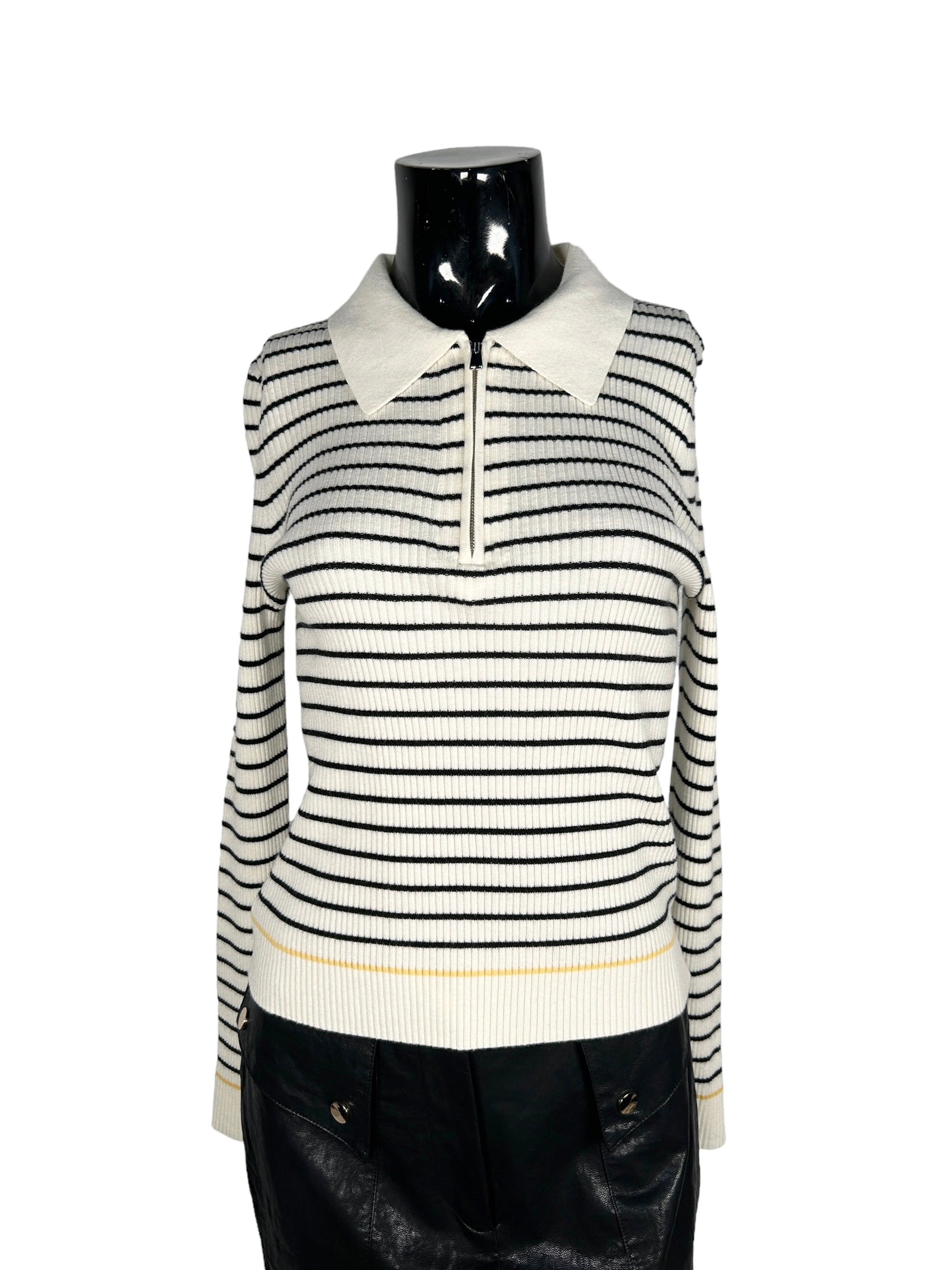 GOELIA Black & White Stripped Long Sleeve