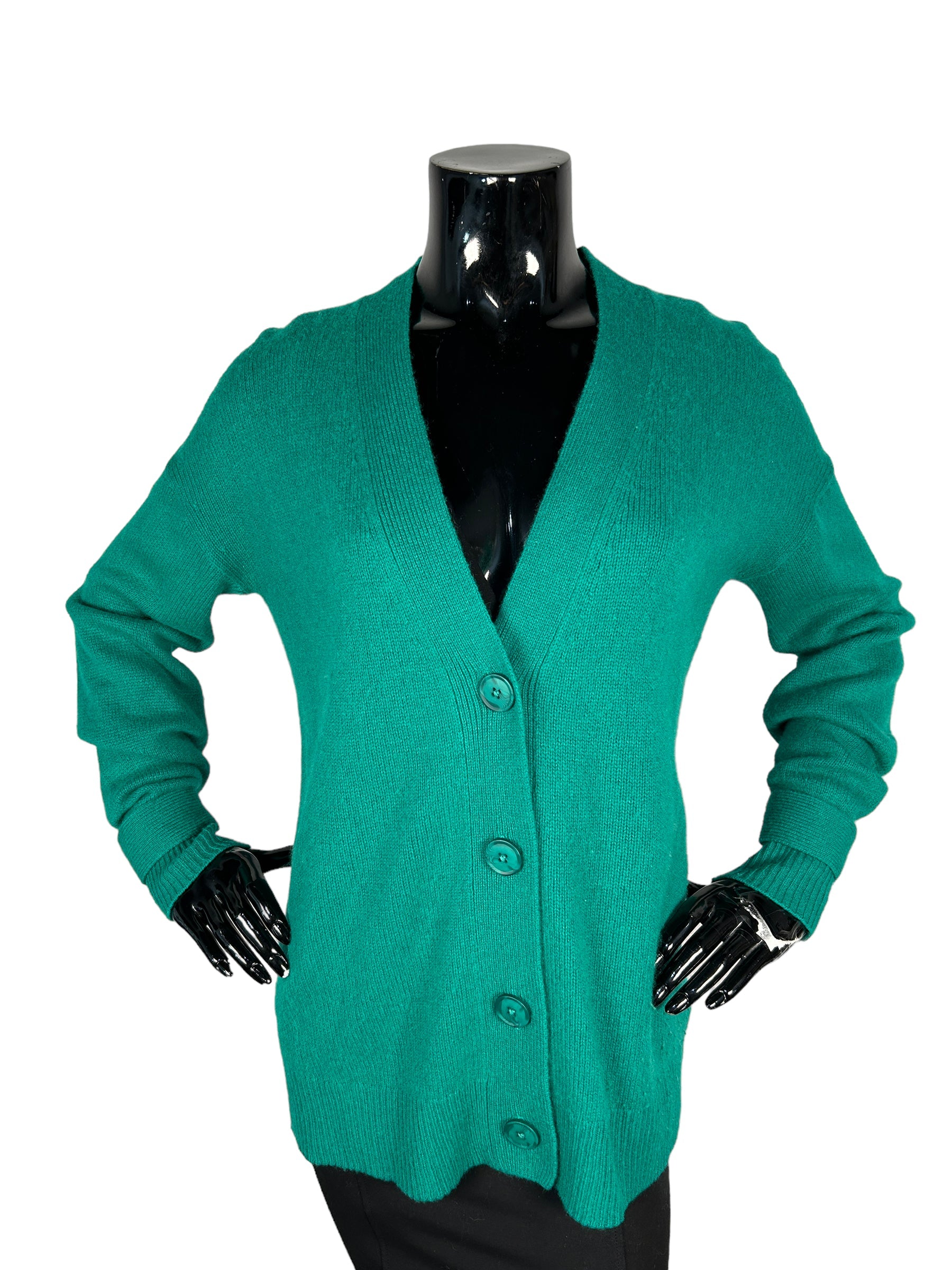 360CASHMERE Green Cashmere Cardigan