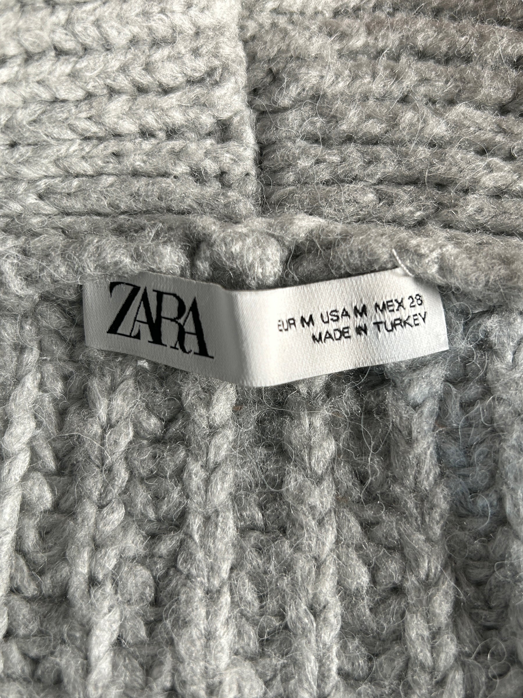 ZARA Grey Oversized Cardigan