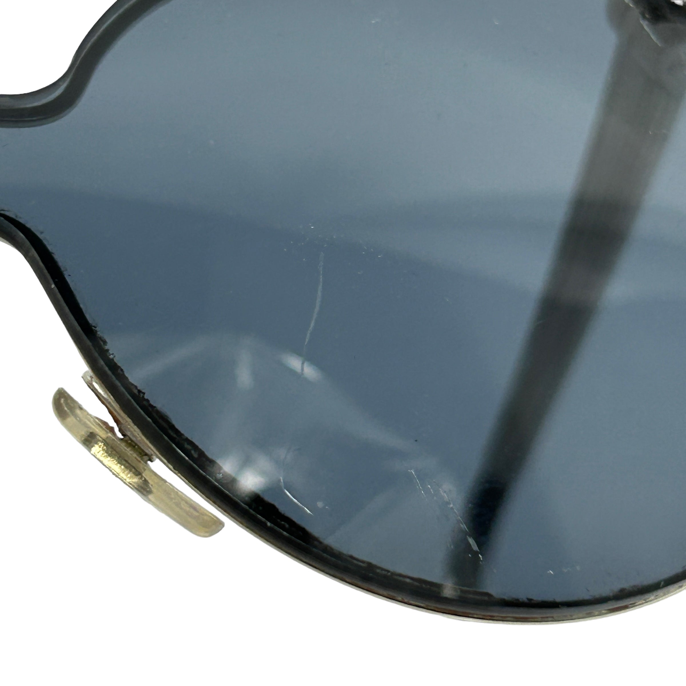 Black Cat Eye Frame Sunglasses w/SHW