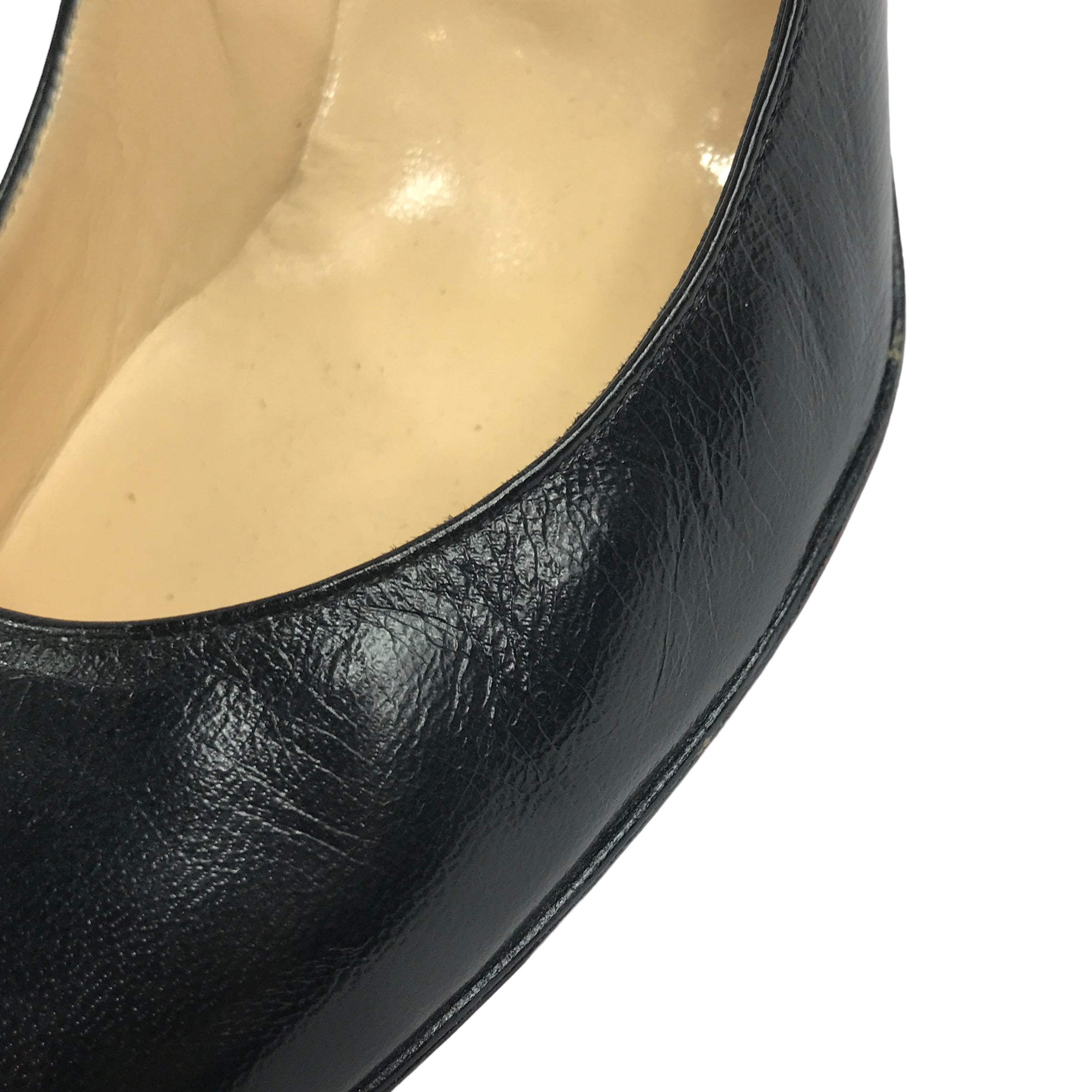 Black Leather Simple Pump