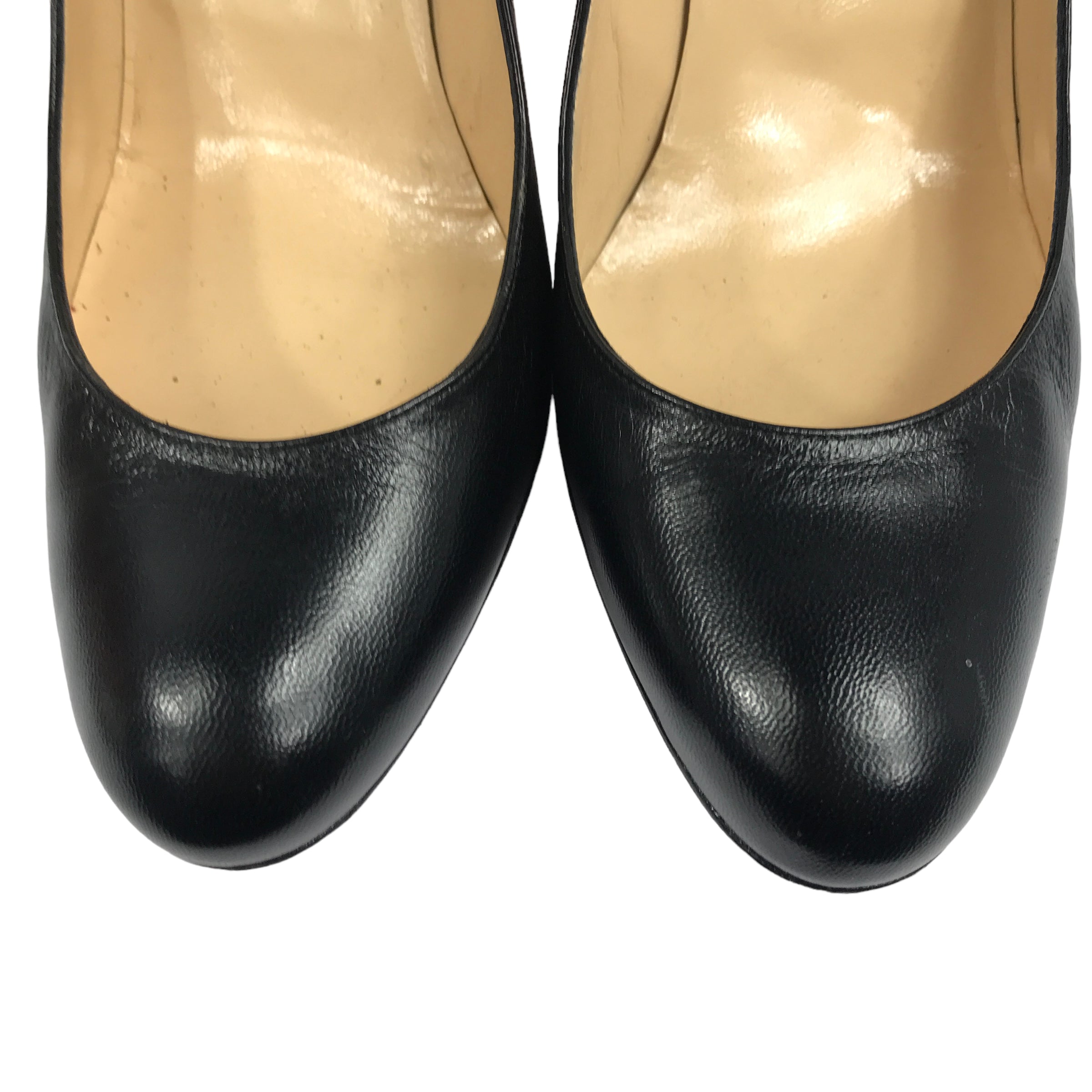 Black Leather Simple Pump