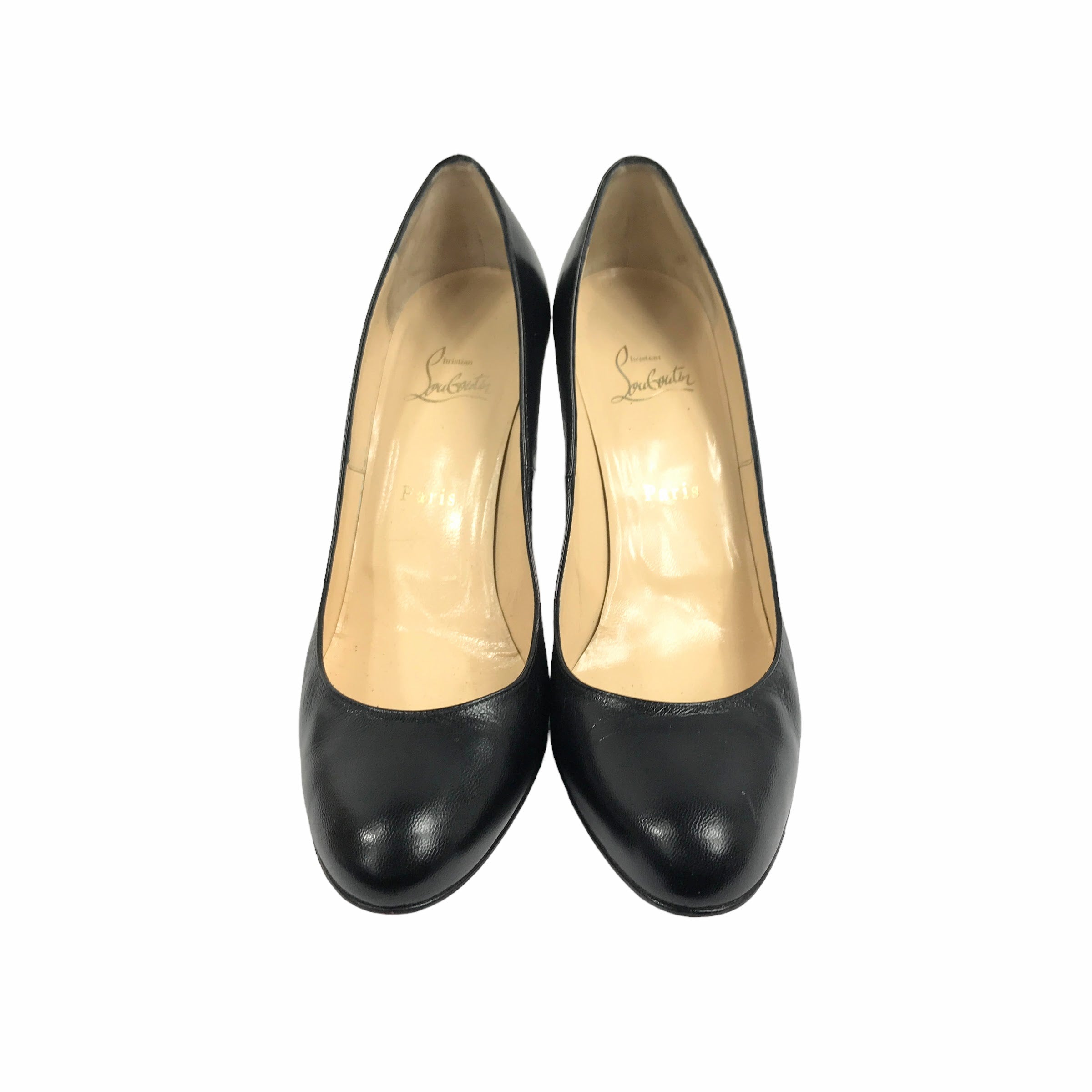 Black Leather Simple Pump