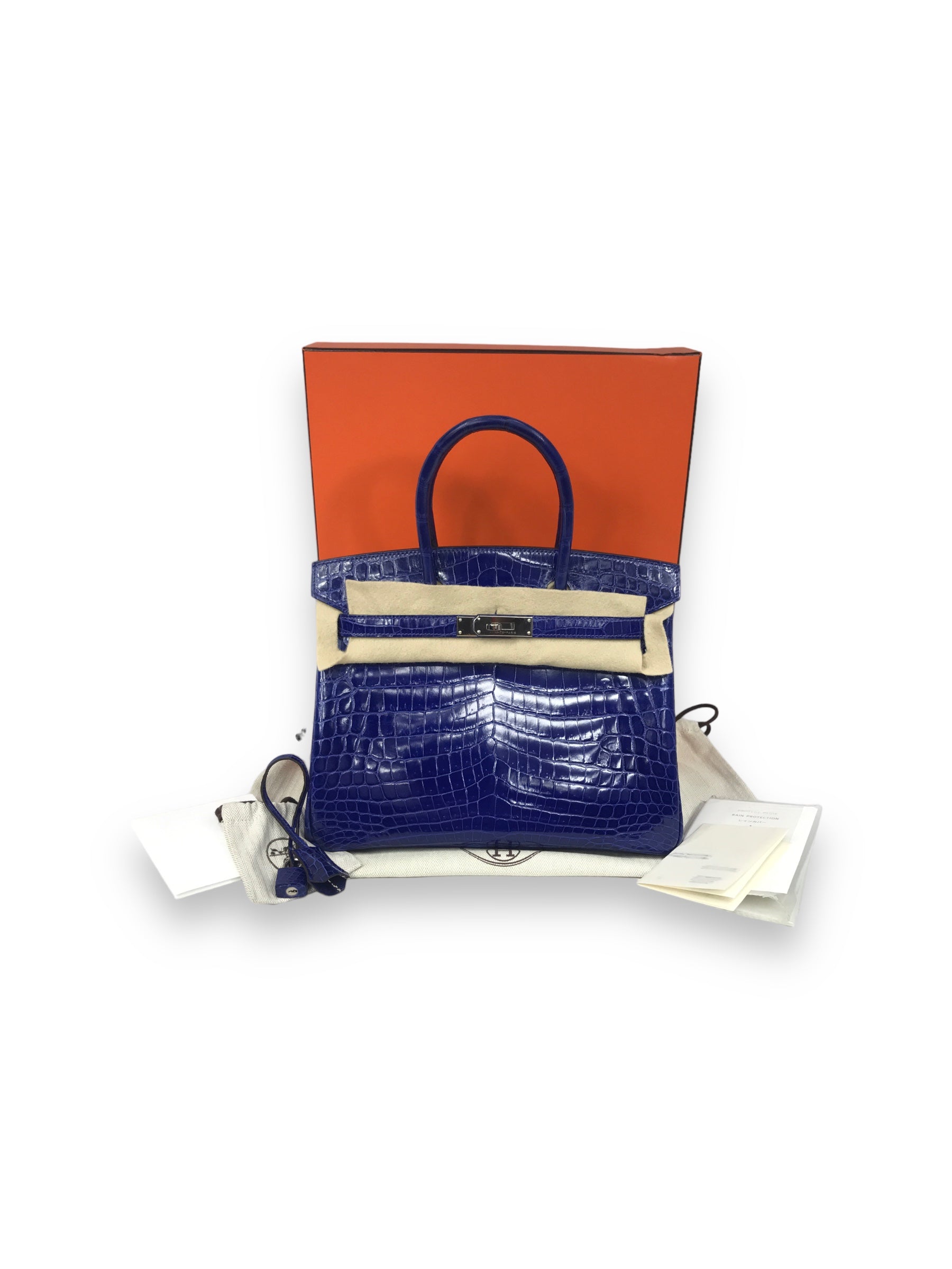 Hermes birkin crocodile online blue electric