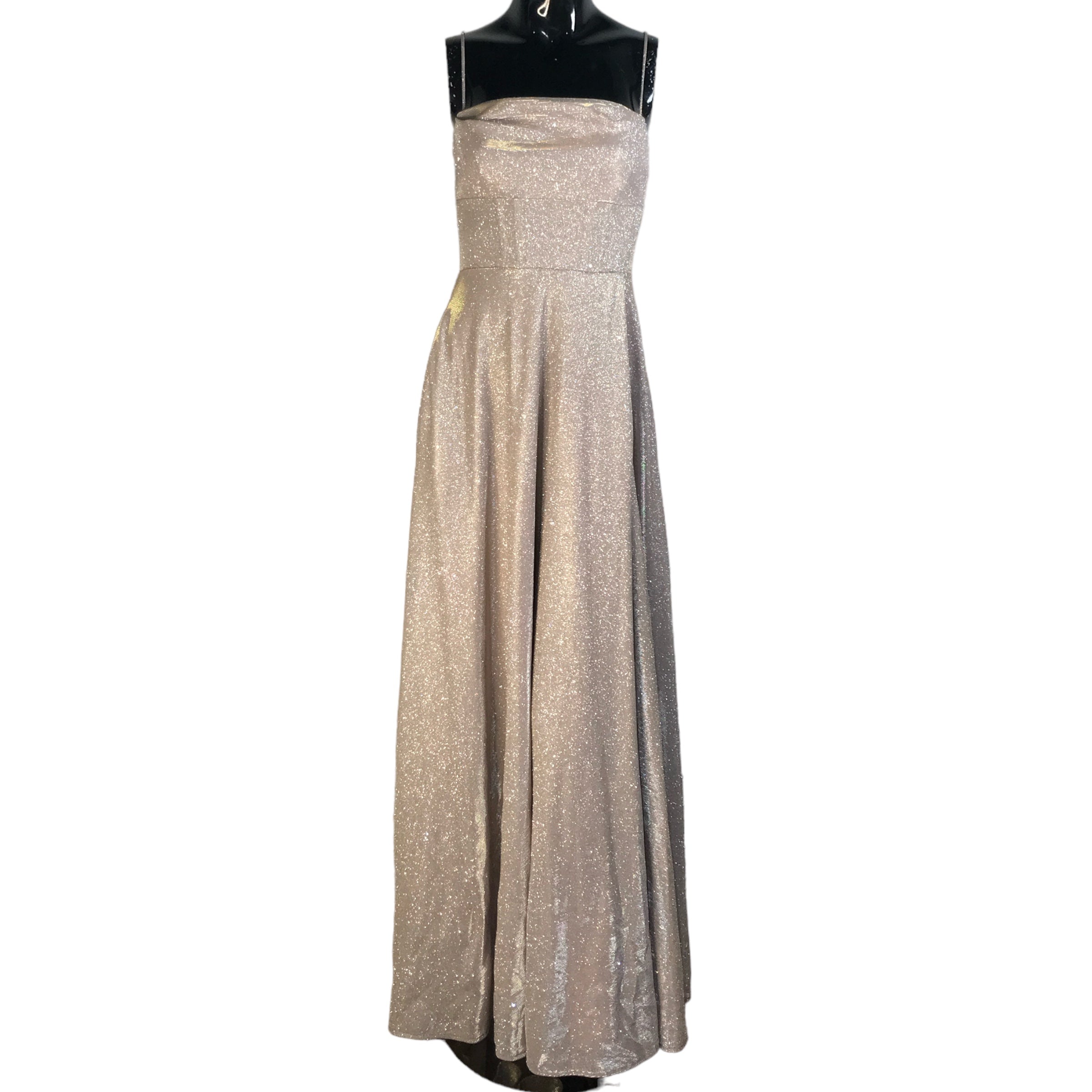 WINDSOR Nude/Silver Glitter Long Dress