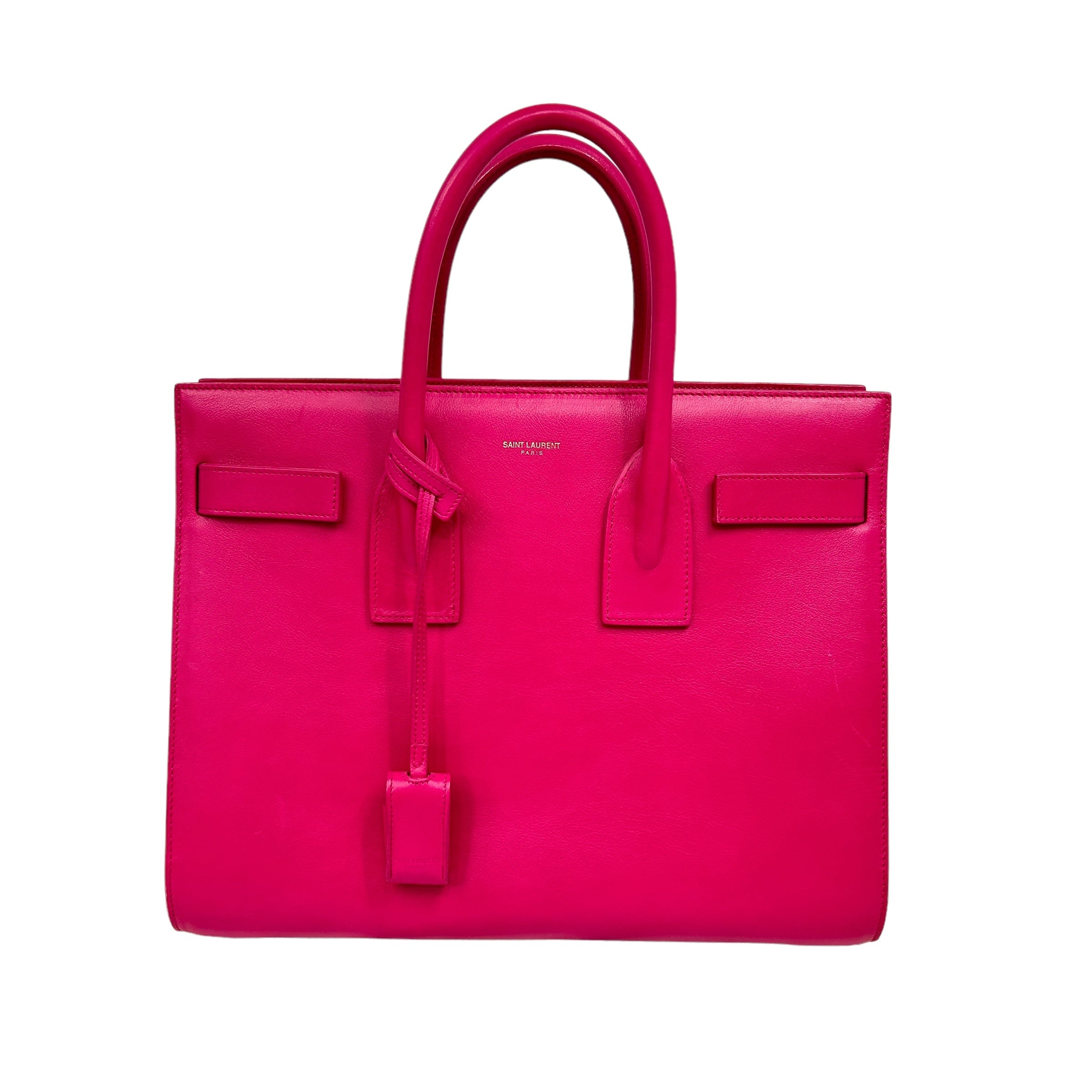 Fuchsia Grained Calfskin Large Sac De Jour Tote w/GHW