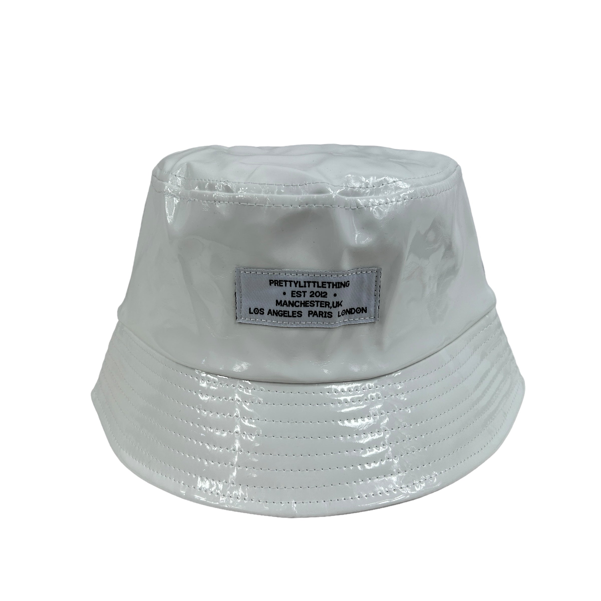 PRETTYLITTLETHING White Vinyl Bucket Hat