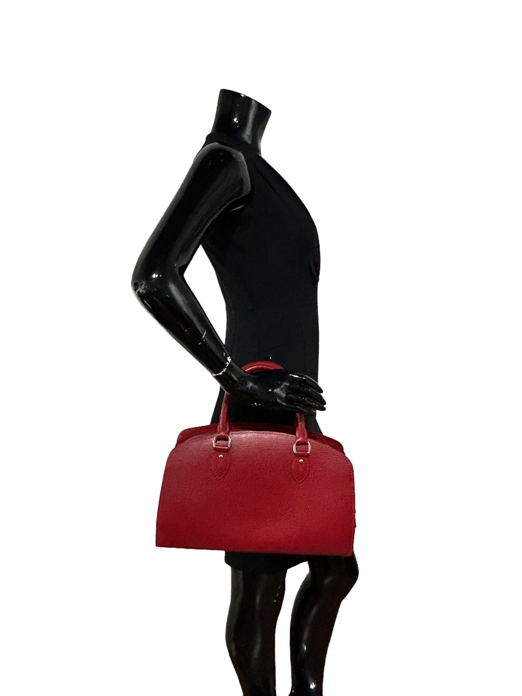 Red Epi Leather Pont Neuf Bag w/SHW