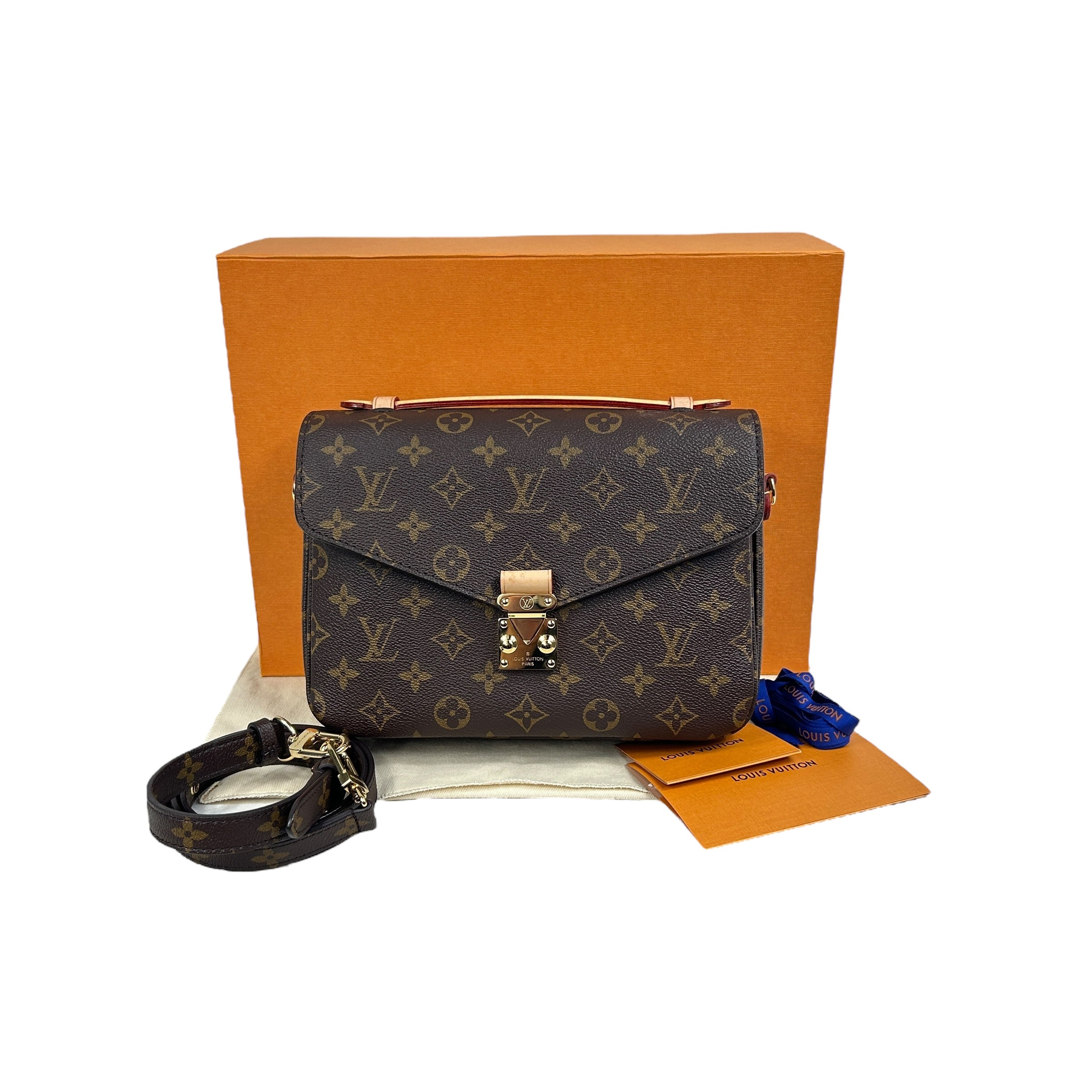 Monogram Coated Canvas Pochette Metis w/GHW