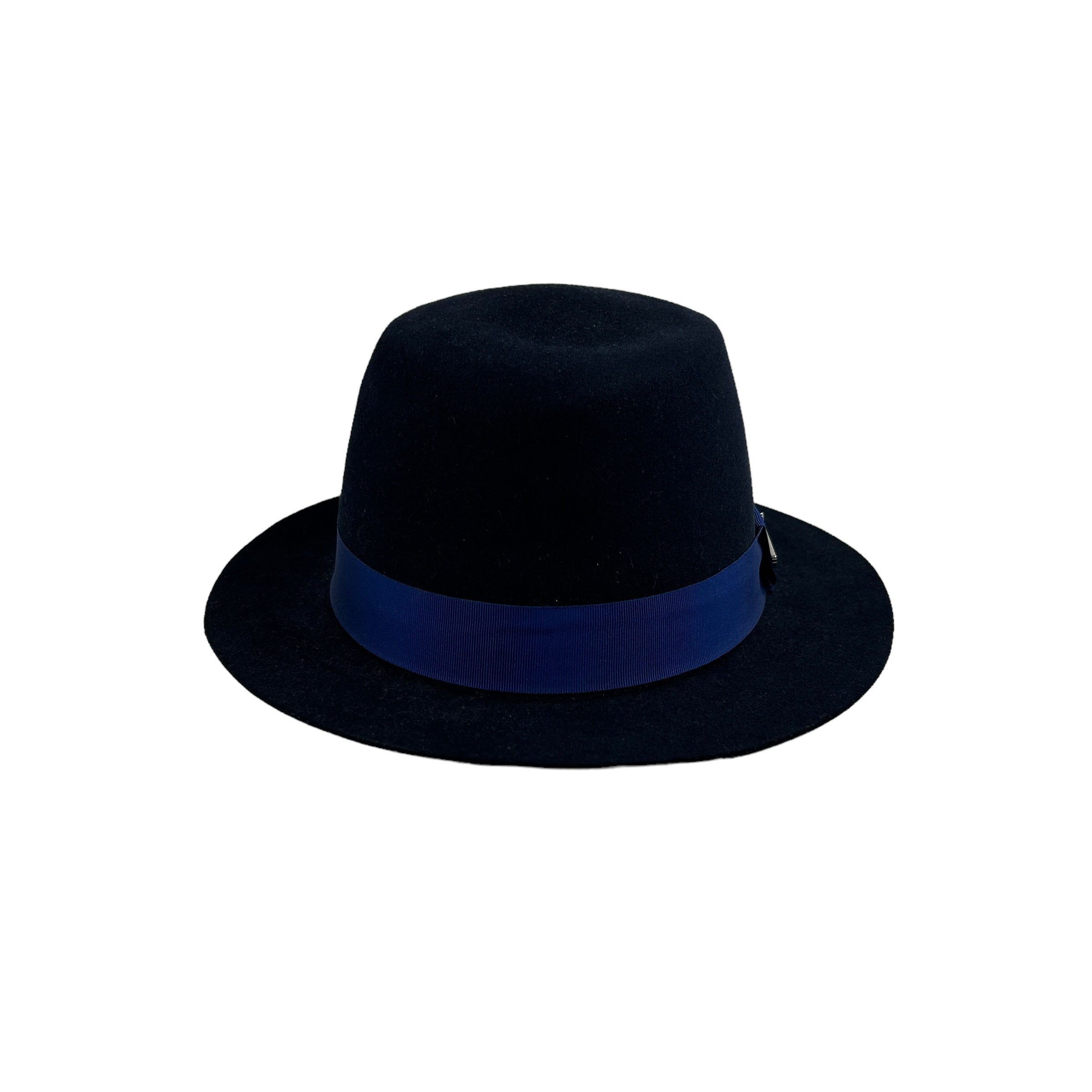 Navy Wool Fedora Hat