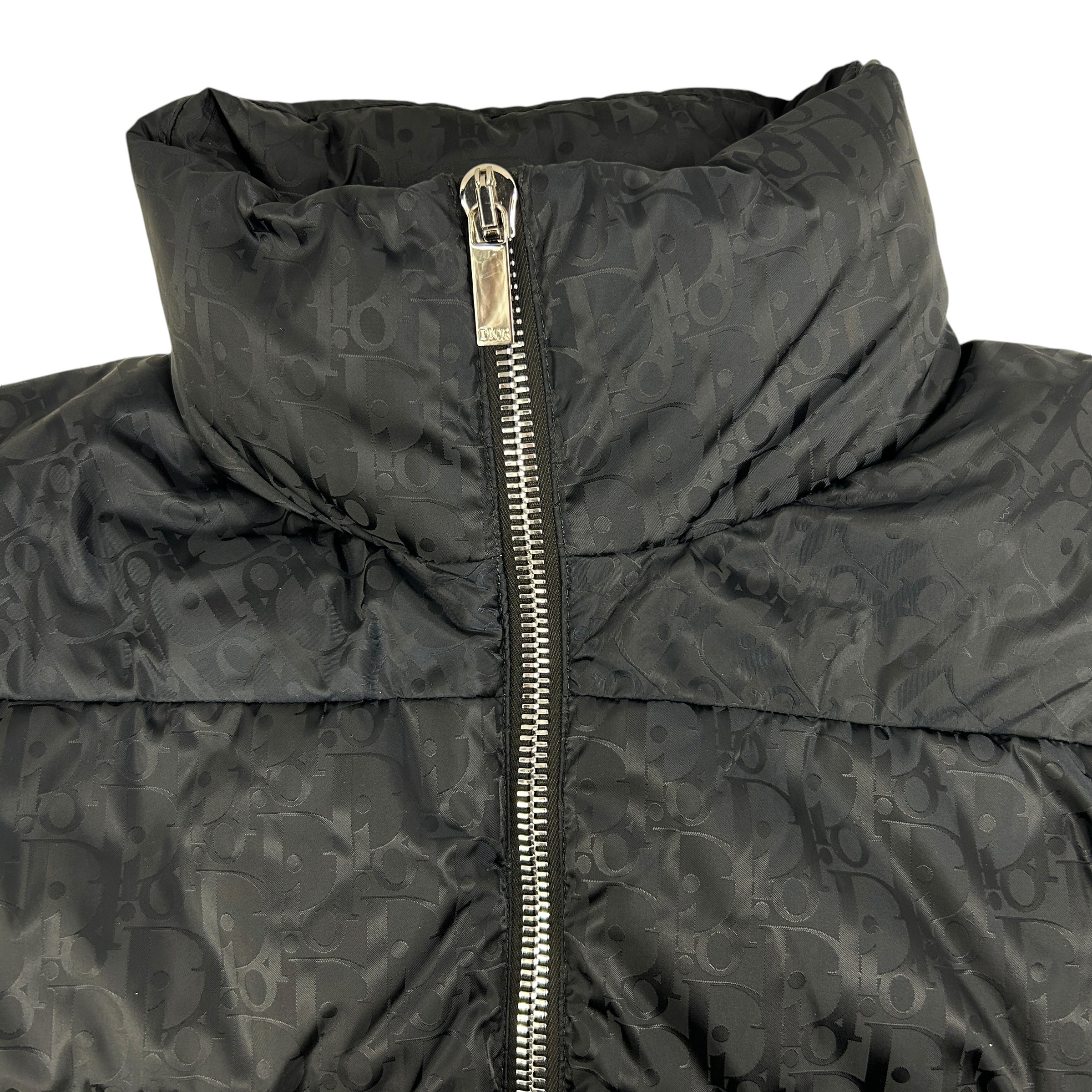 Black Oblique Down Polymide Jacket