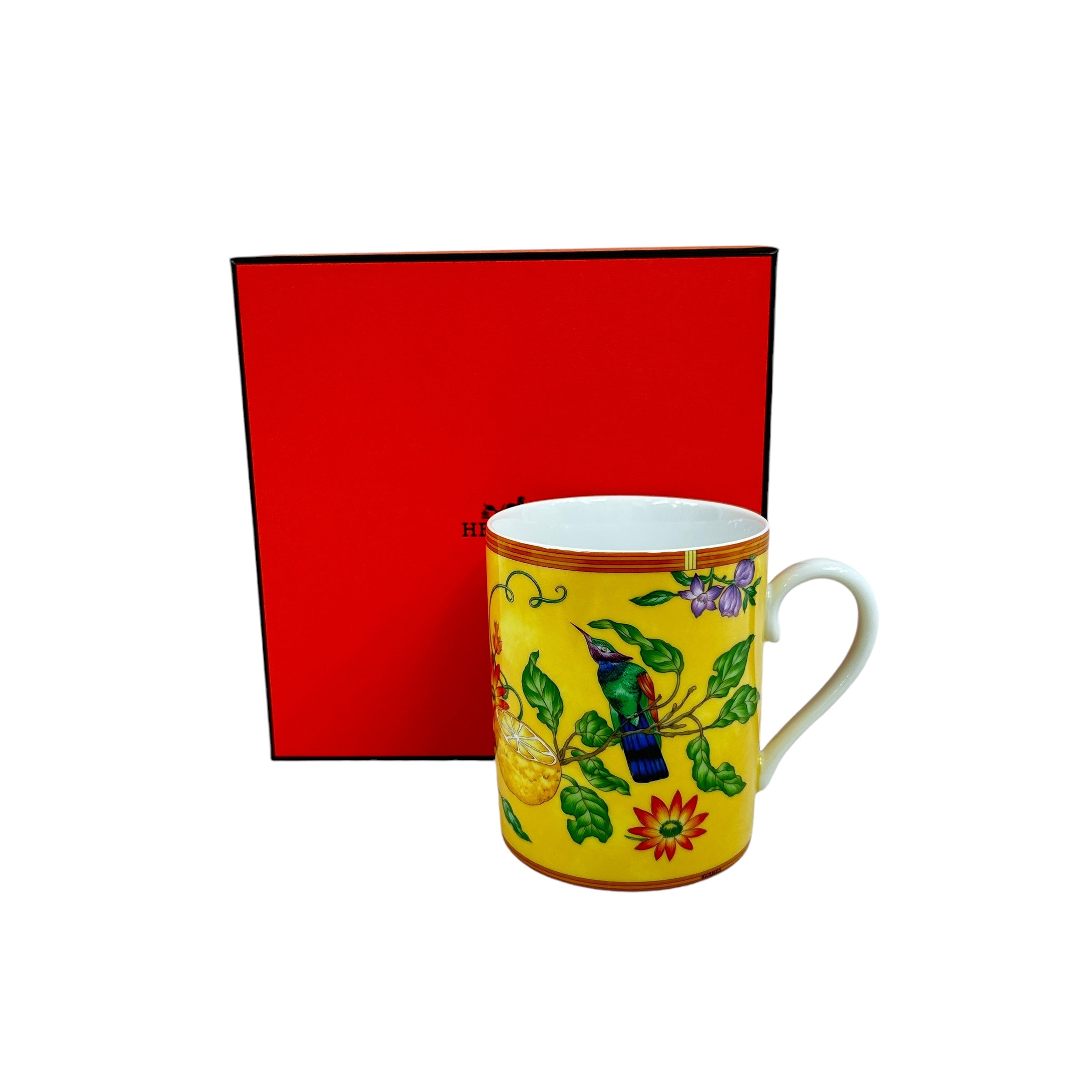 Yellow/Green/Orange “La Siesta Hermes” Porcelain Mug